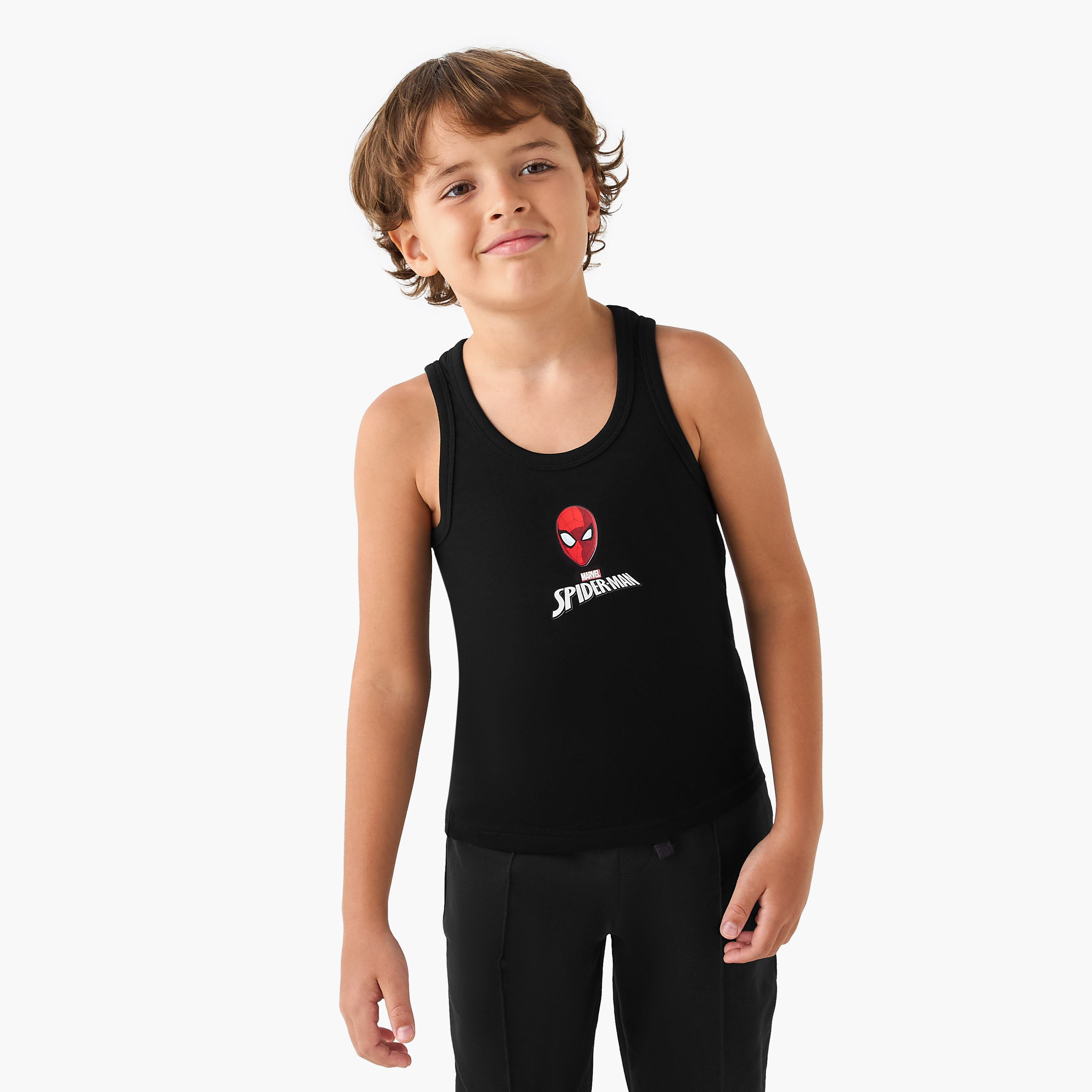 طقم فيست 3 قطع بطبعات سبايدر مان-baby-boys-clothing-innerwear-image-3