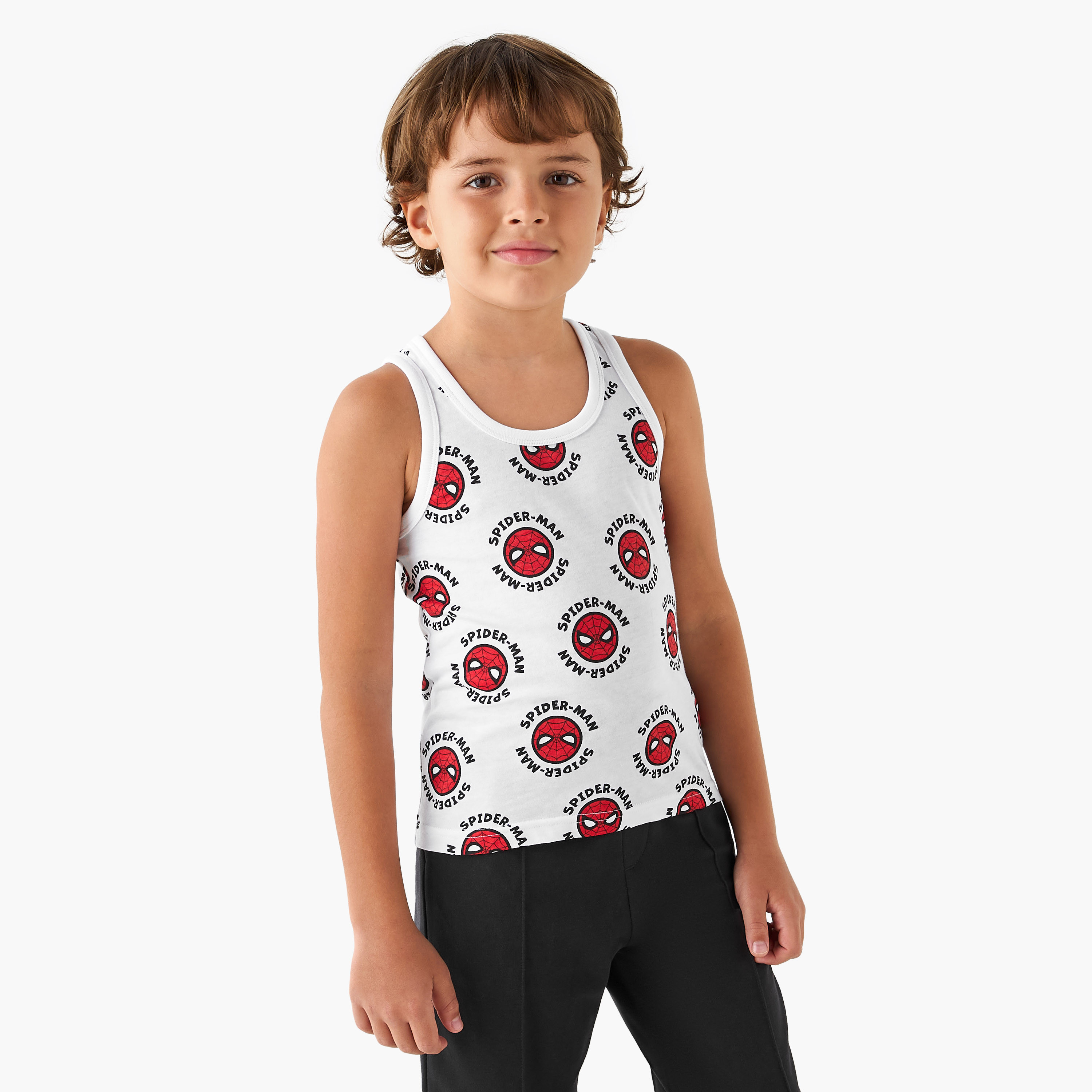 طقم فيست 3 قطع بطبعات سبايدر مان-baby-boys-clothing-innerwear-image-4