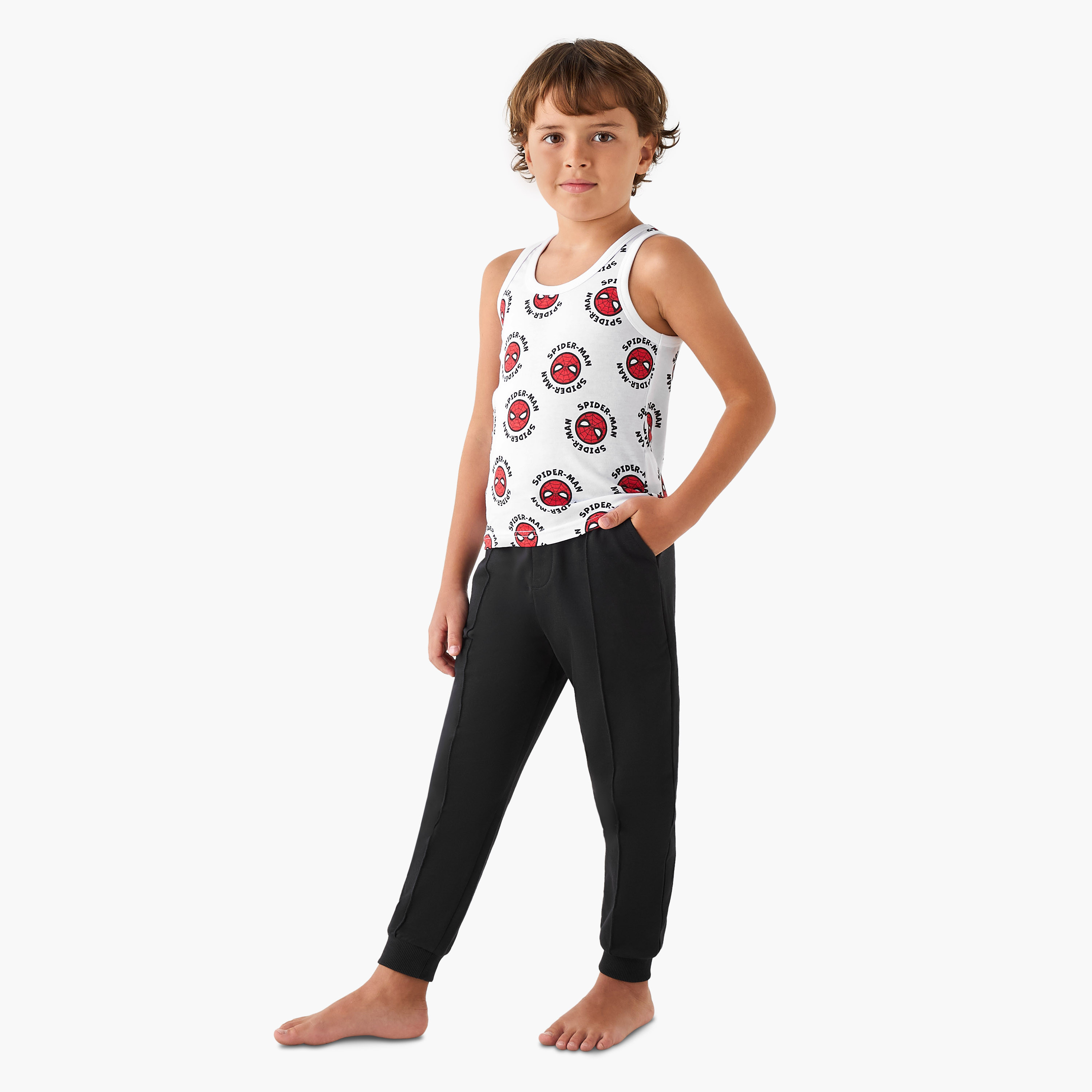 طقم فيست 3 قطع بطبعات سبايدر مان-baby-boys-clothing-innerwear-image-8