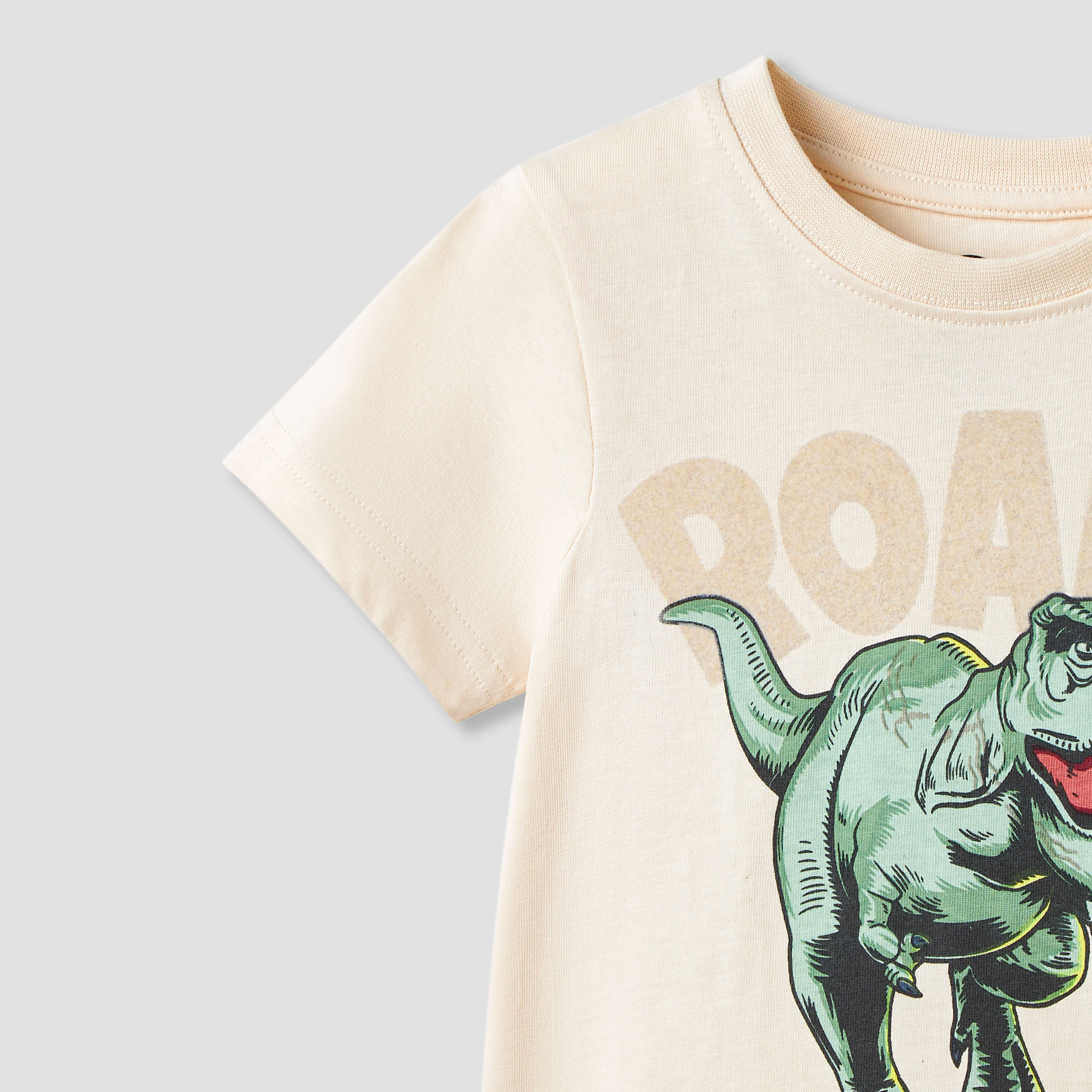 Dinosaur Print T-shirt and Shorts Set-boys-clothing-nightwear-image-4