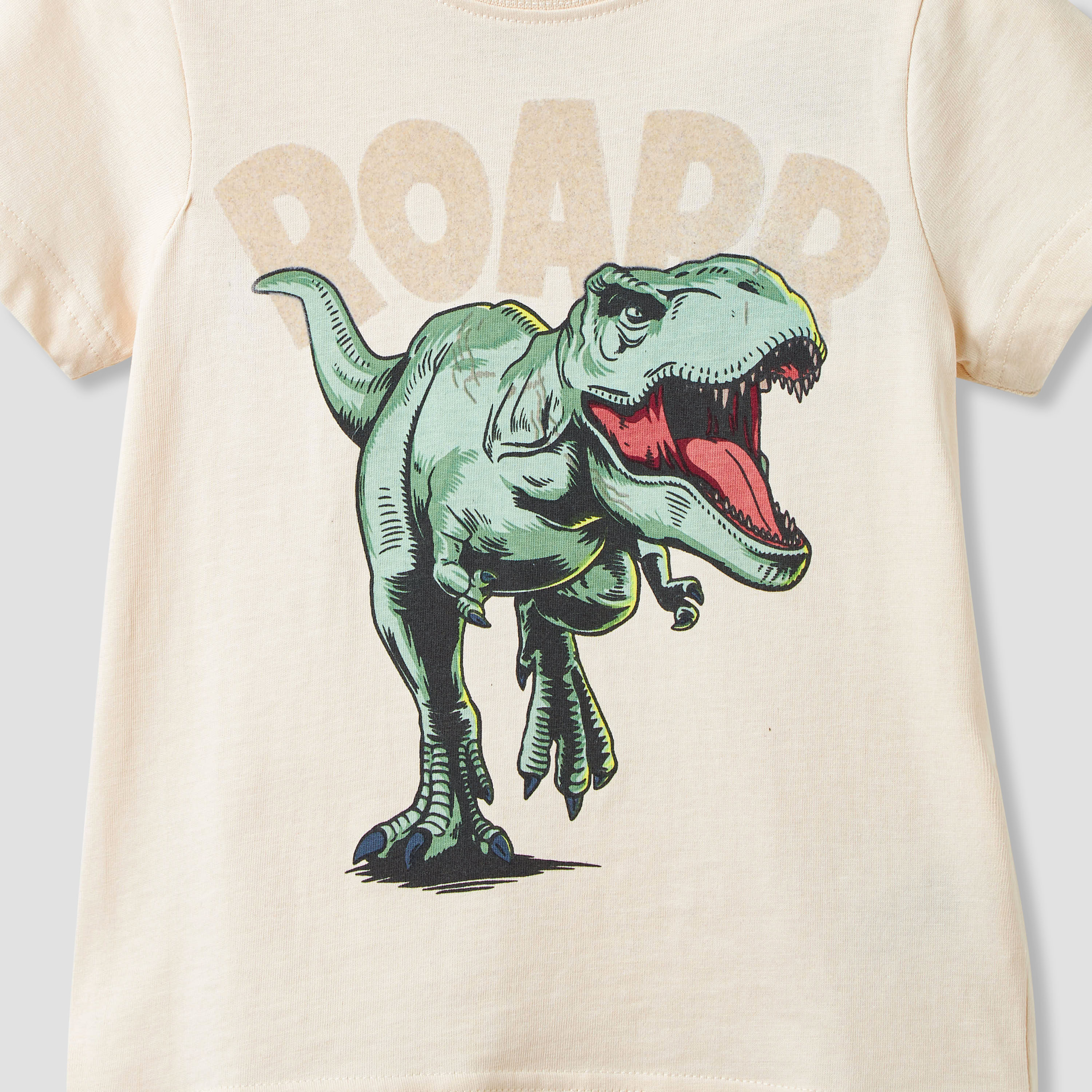 Dinosaur Print T-shirt and Shorts Set-boys-clothing-nightwear-image-5