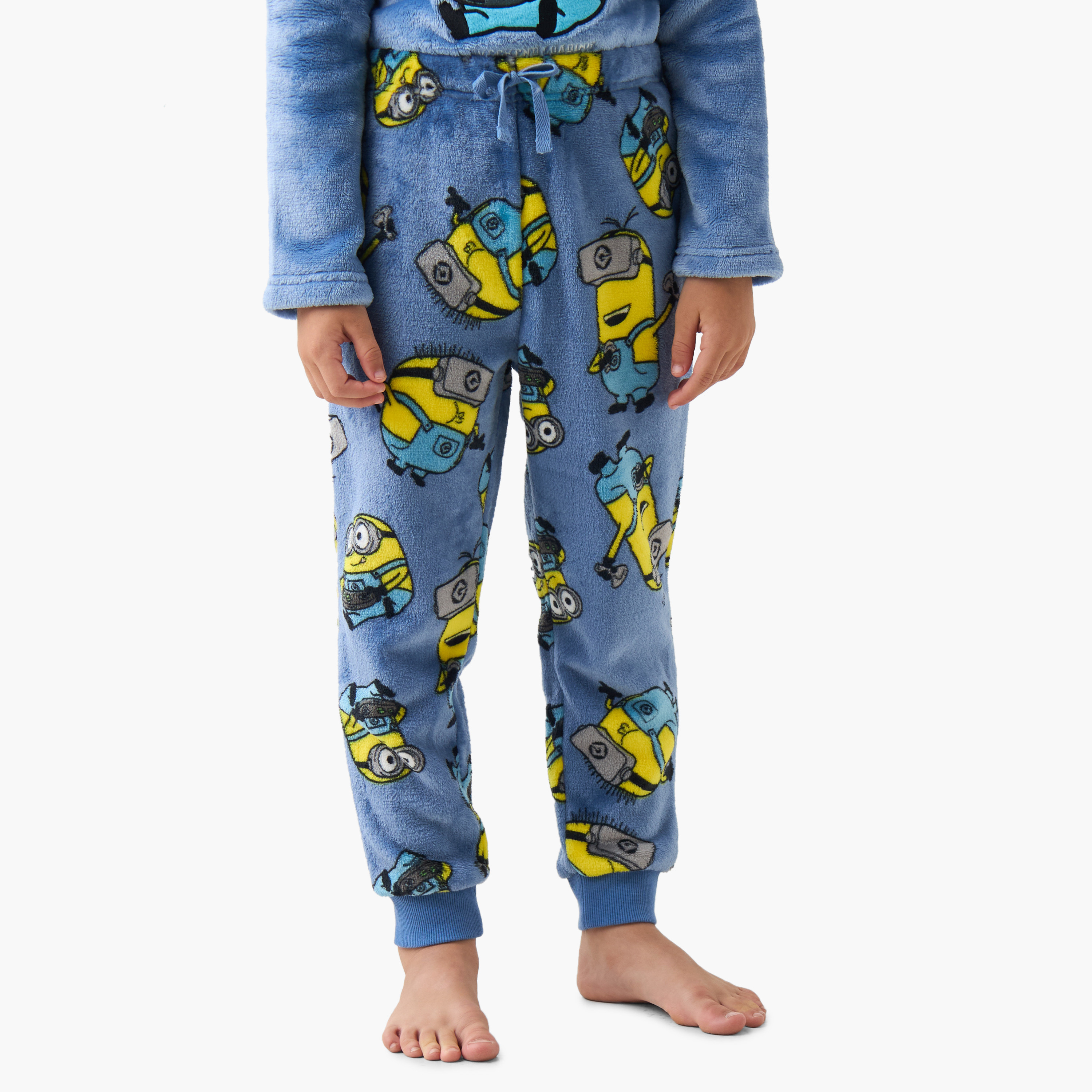 طقم بيجاما للأولاد بطبعات مينون - بوليستر - أكمام طويلة وياقة مستديرة-boys-clothing-nightwear-image-3