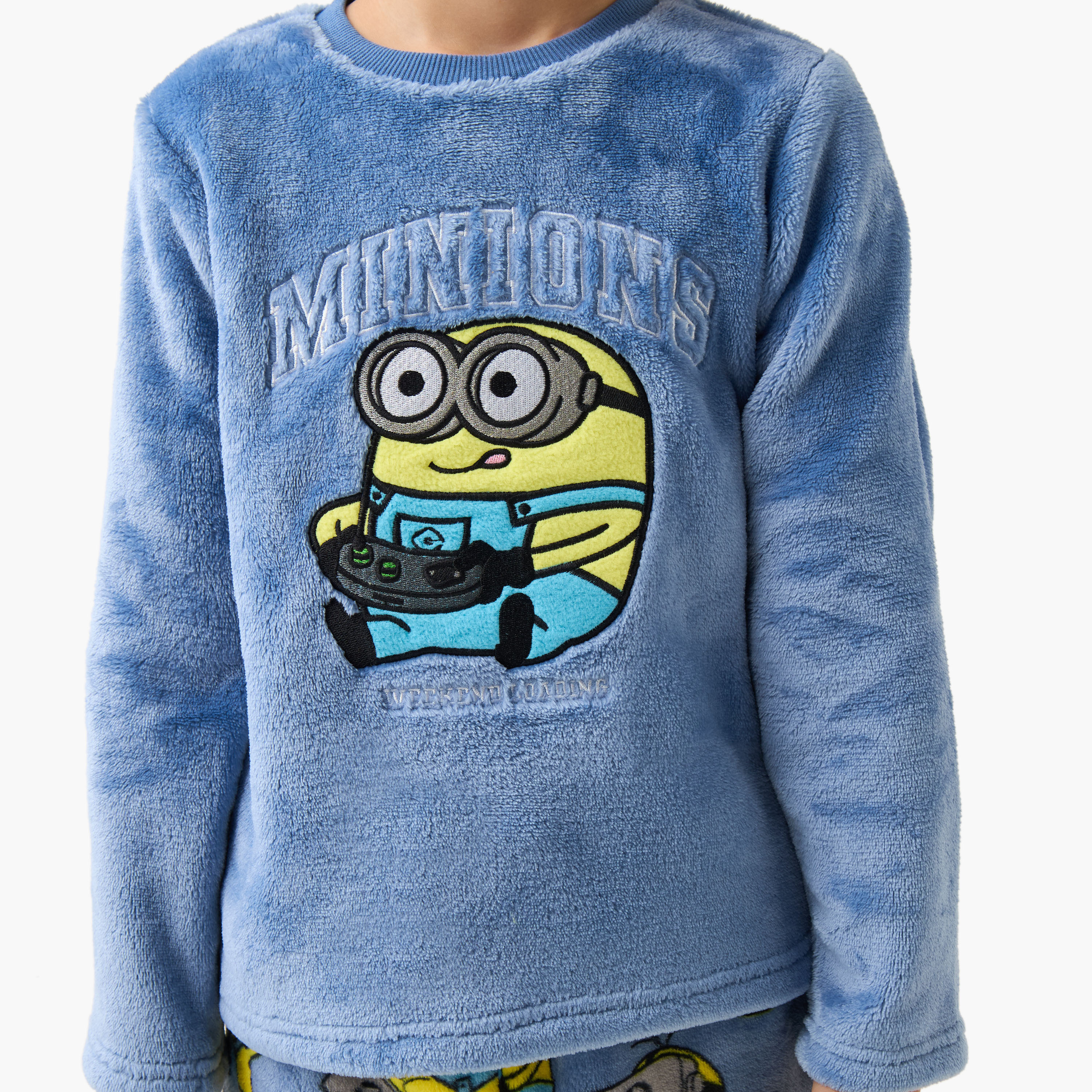 طقم بيجاما للأولاد بطبعات مينون - بوليستر - أكمام طويلة وياقة مستديرة-boys-clothing-nightwear-image-6