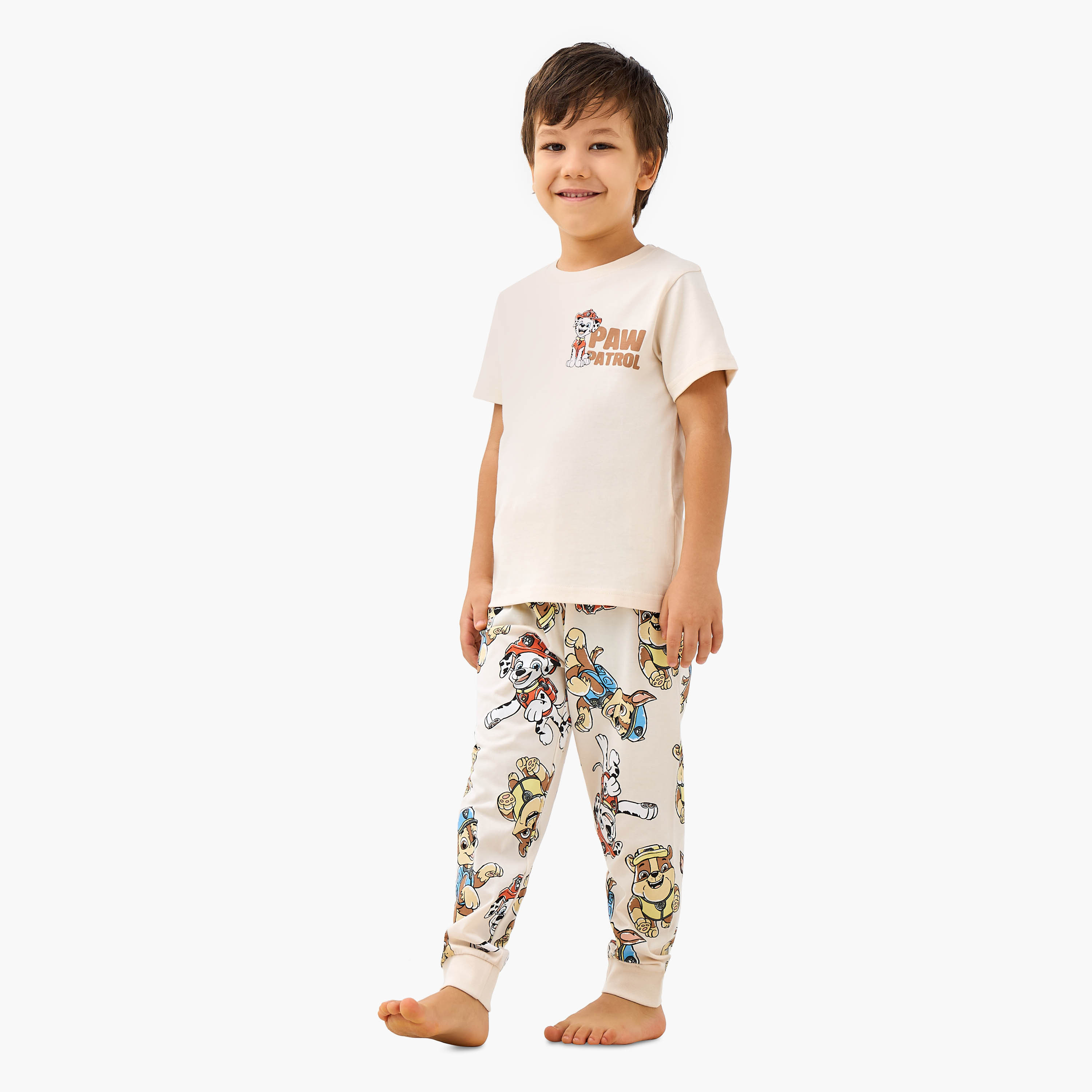 PAW Patrol Print T-shirt and Pyjama Set-boys-clothing-nightwear-image-3