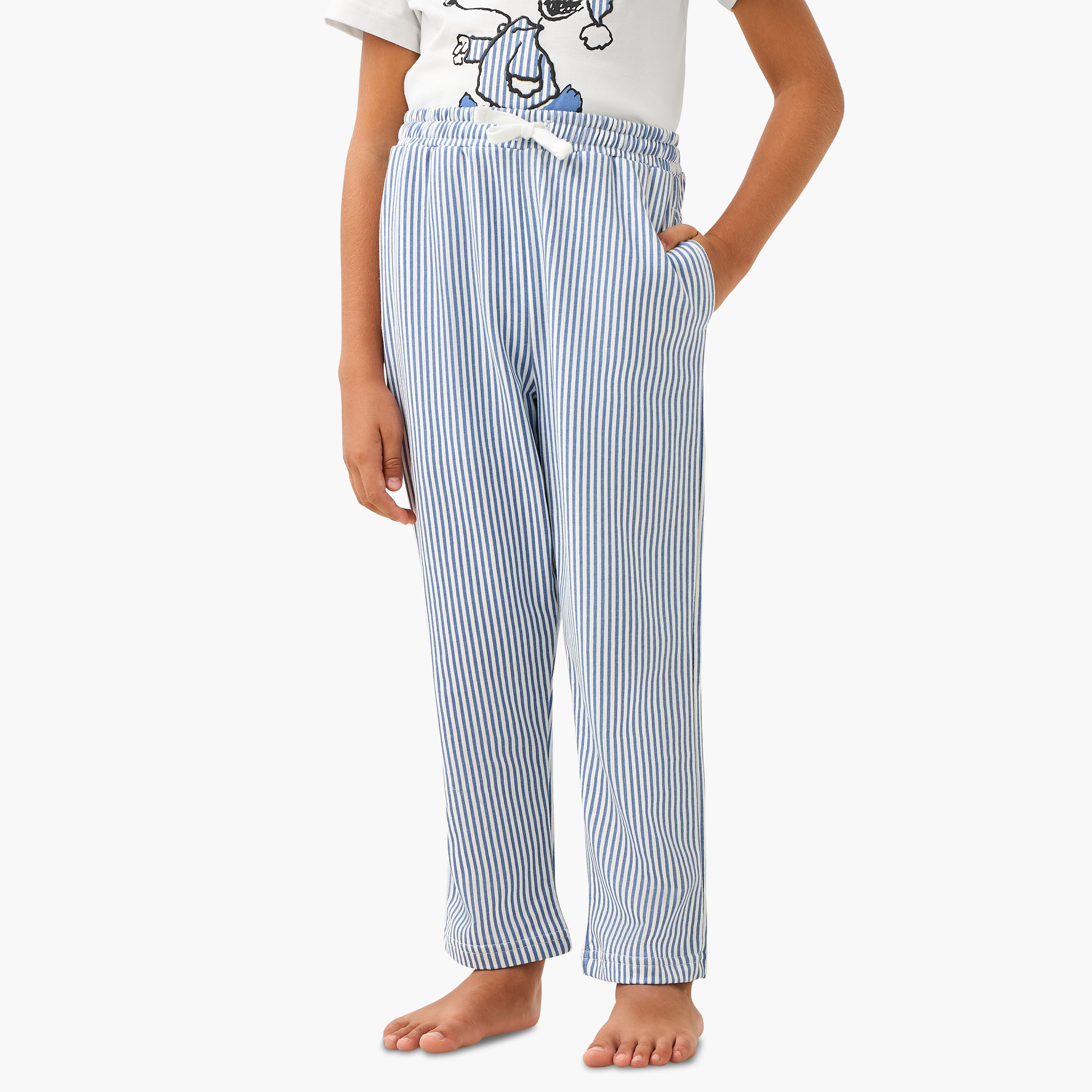 طقم بنطلون بيجاما وتيشيرت بطبعات بينات-boys-clothing-nightwear-image-3