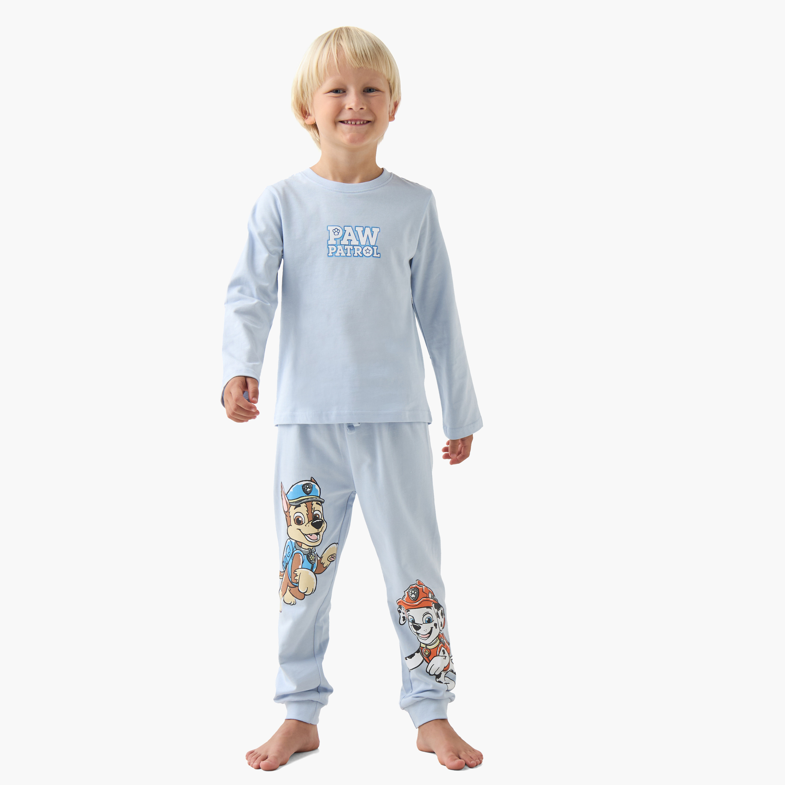 طقم بيجاما بطبعات باو باترول - قطن - أكمام طويلة وياقة ضيّقة للأولاد-boys-clothing-nightwear-image-1