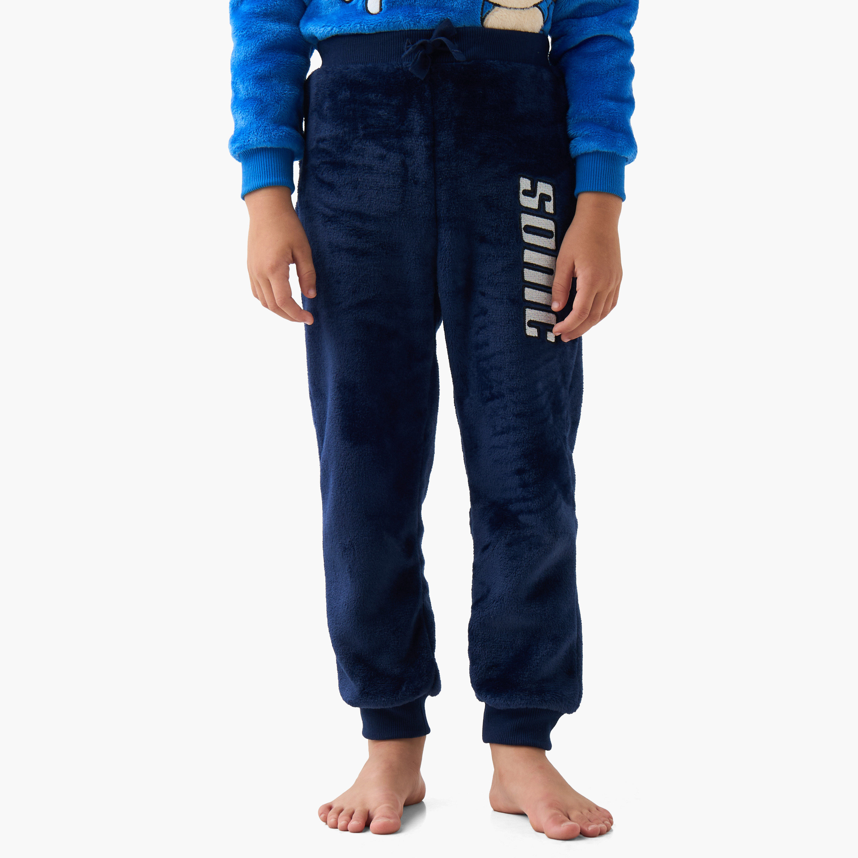 طقم بيجاما بوليستر بياقة ضيقة وأكمام طويلة وطبعات للأولاد-boys-clothing-nightwear-image-3