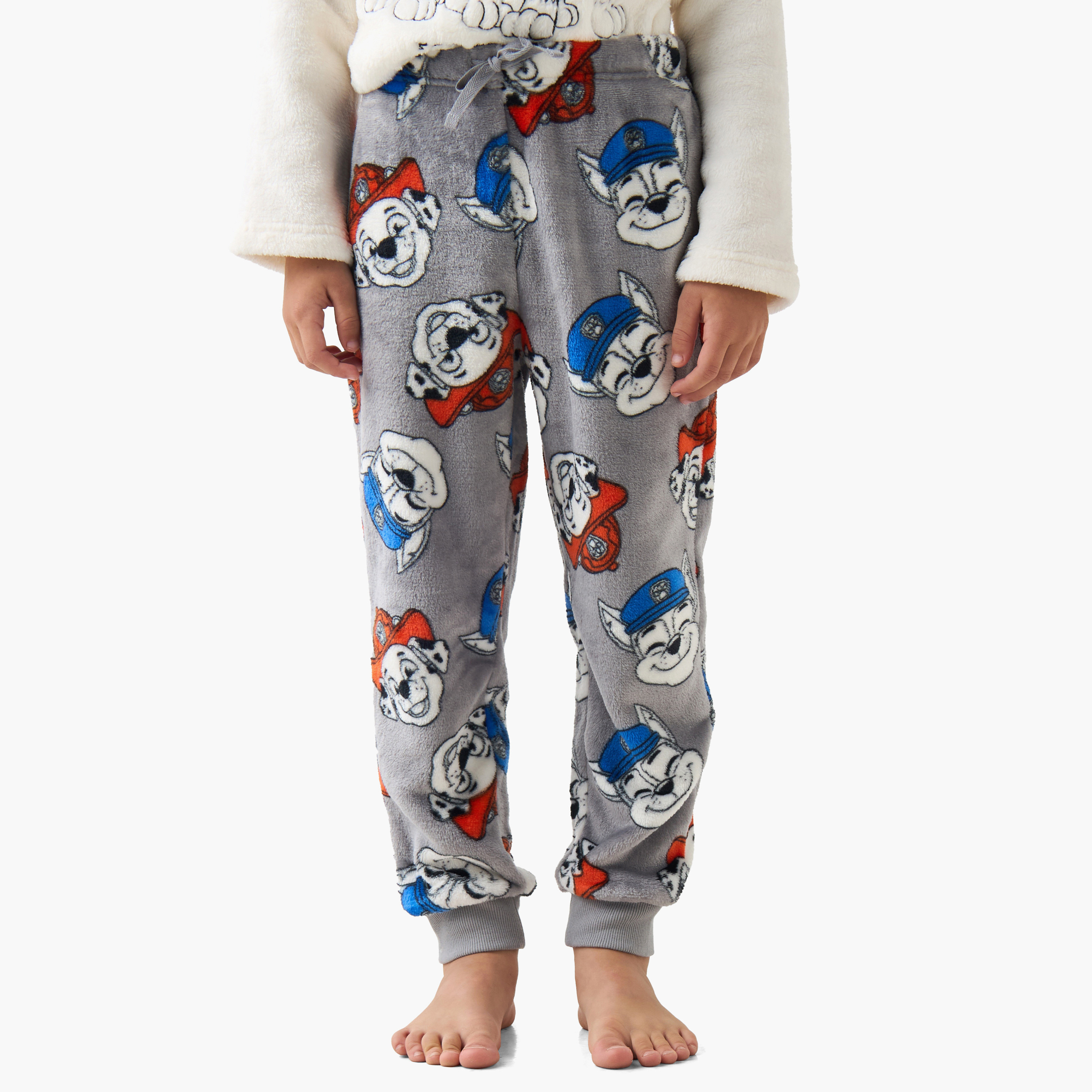 طقم بيجاما بوليستر بياقة ضيقة وأكمام طويلة وبطبعات للأولاد-boys-clothing-nightwear-image-4