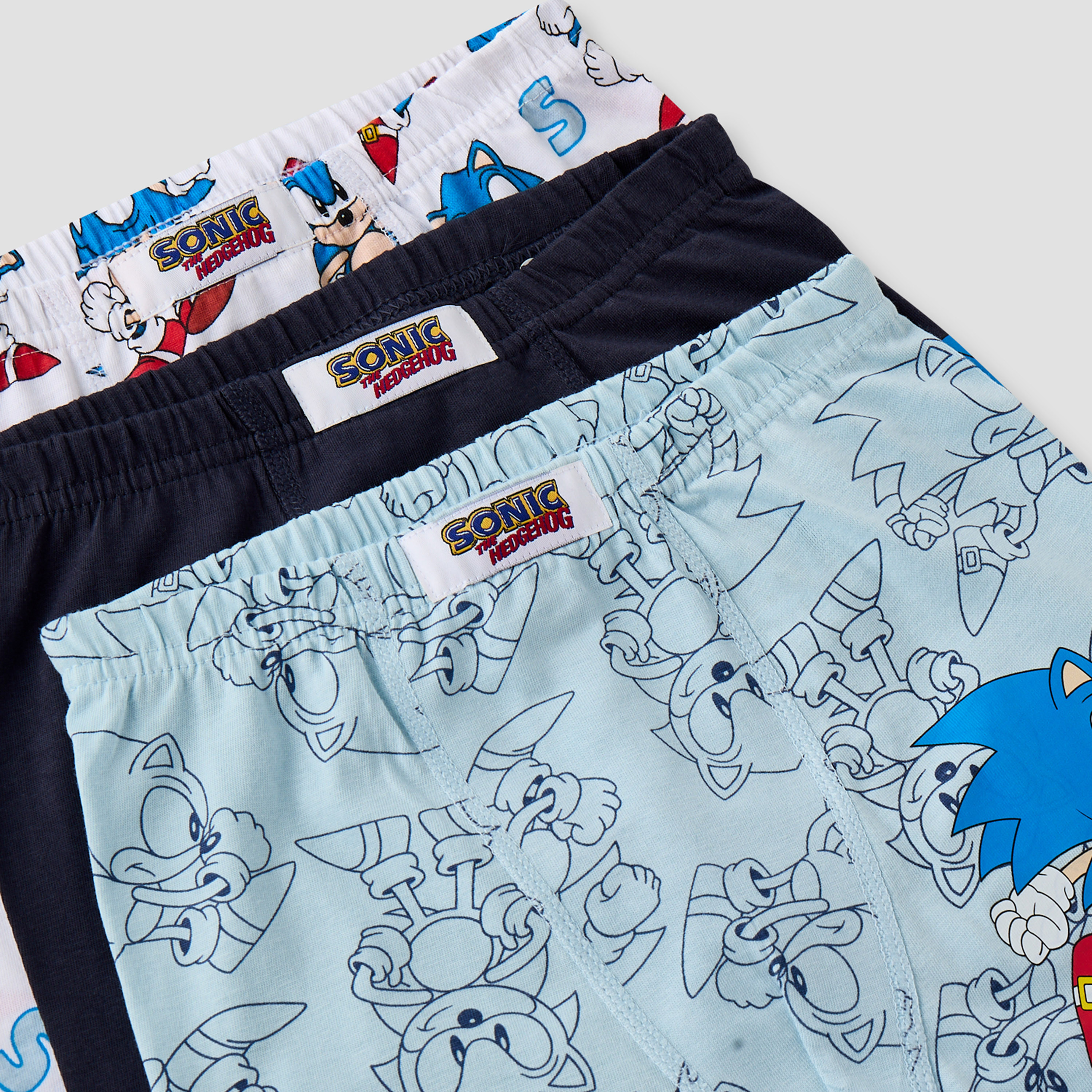 Pack of 3 Cotton Boxer Briefs with Sonic the Hedgehog Print-boys-clothing-innerwear-boxersandbriefs-image-5