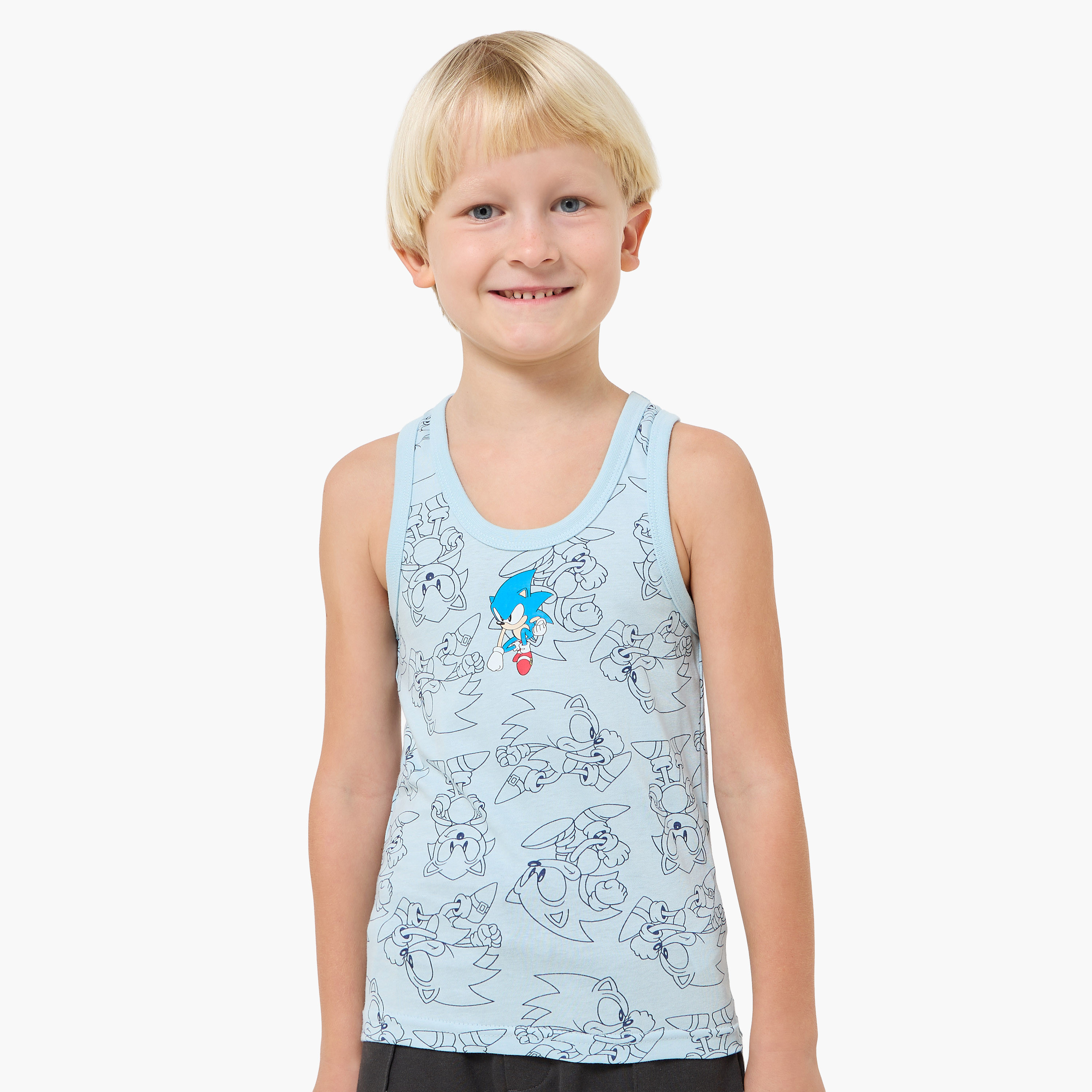 طقم قيستات قطن 3 قطع برقبة مستديرة وطبعات-baby-boys-clothing-innerwear-image-3