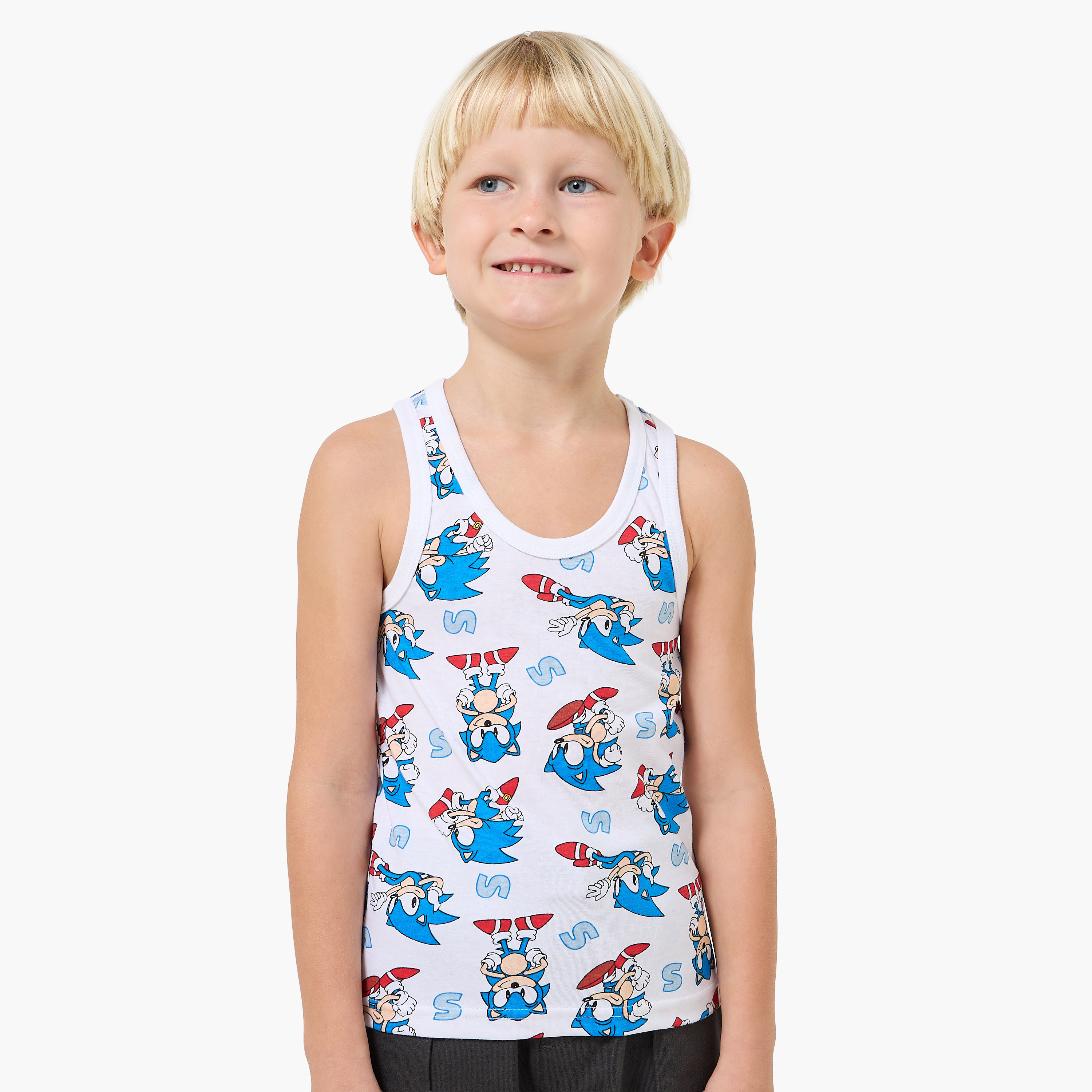 طقم قيستات قطن 3 قطع برقبة مستديرة وطبعات-baby-boys-clothing-innerwear-image-4
