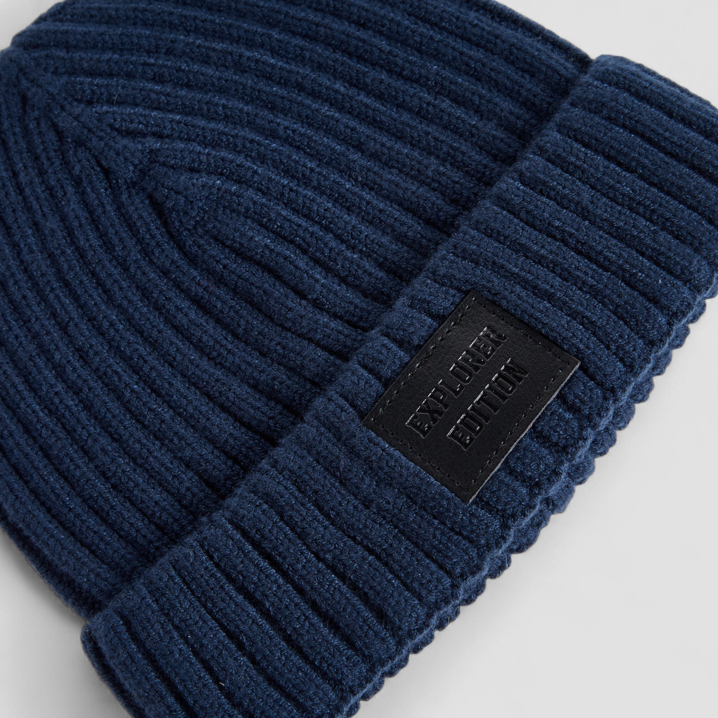 Juniors Boys Winter Beanie with Applique Design-boys-clothing-winterwear-winteraccessories-image-4
