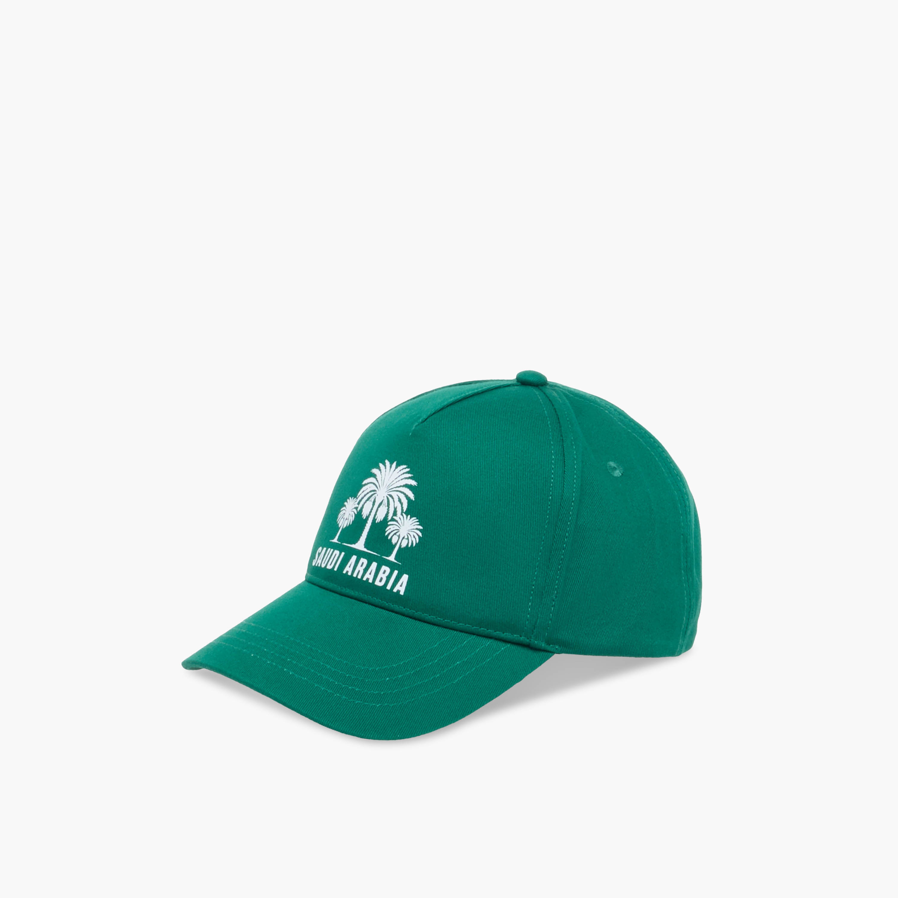 Juniors Saudi Arabia National Day Print Cap with Hook and Loop Closure-boys-accessories-caps-image-2