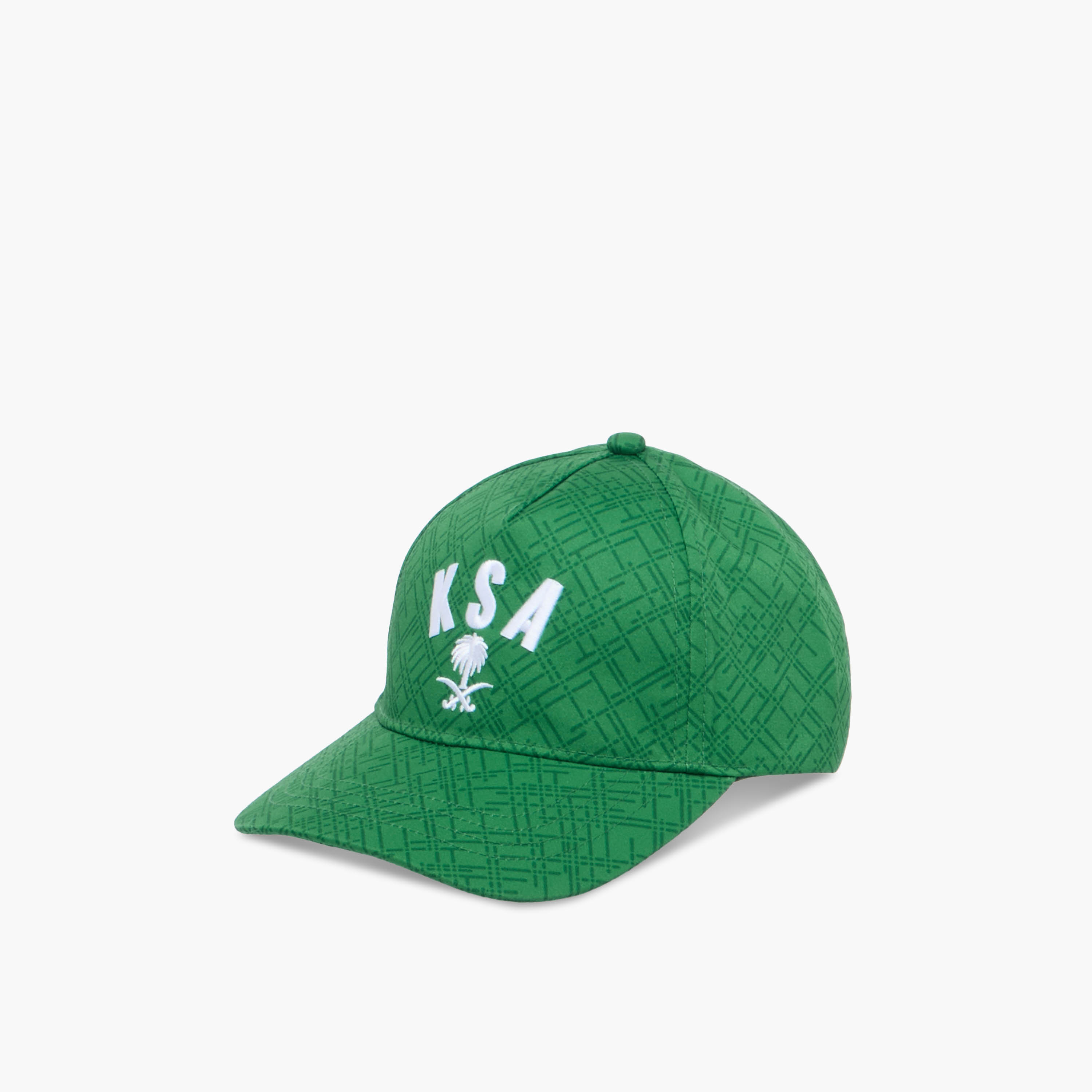 Juniors KSA National Day Embroidered Cap with Hook and Loop Closure-boys-accessories-caps-image-2