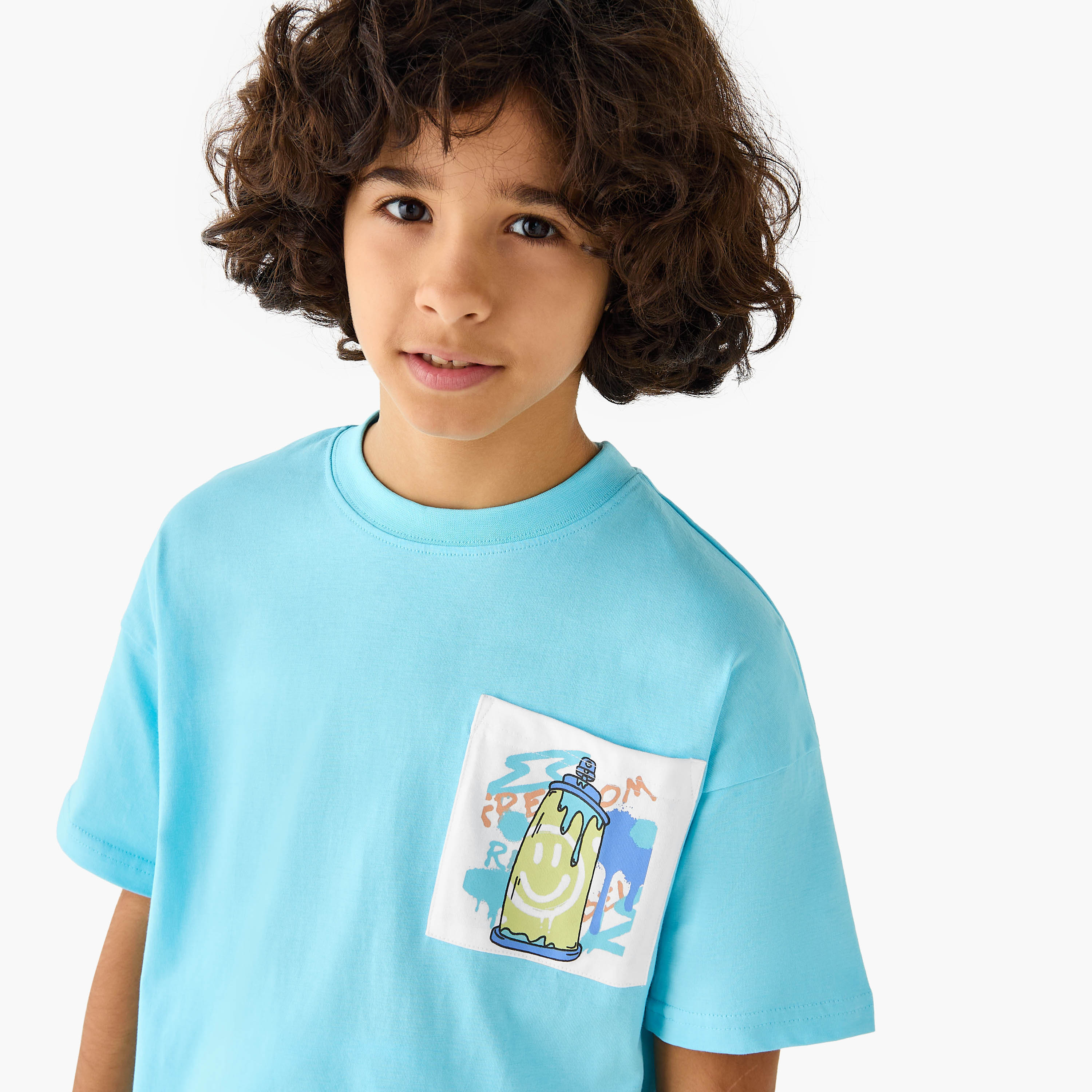 Juniors Printed T-shirt and Pyjama Set-boys-clothing-nightwear-image-5