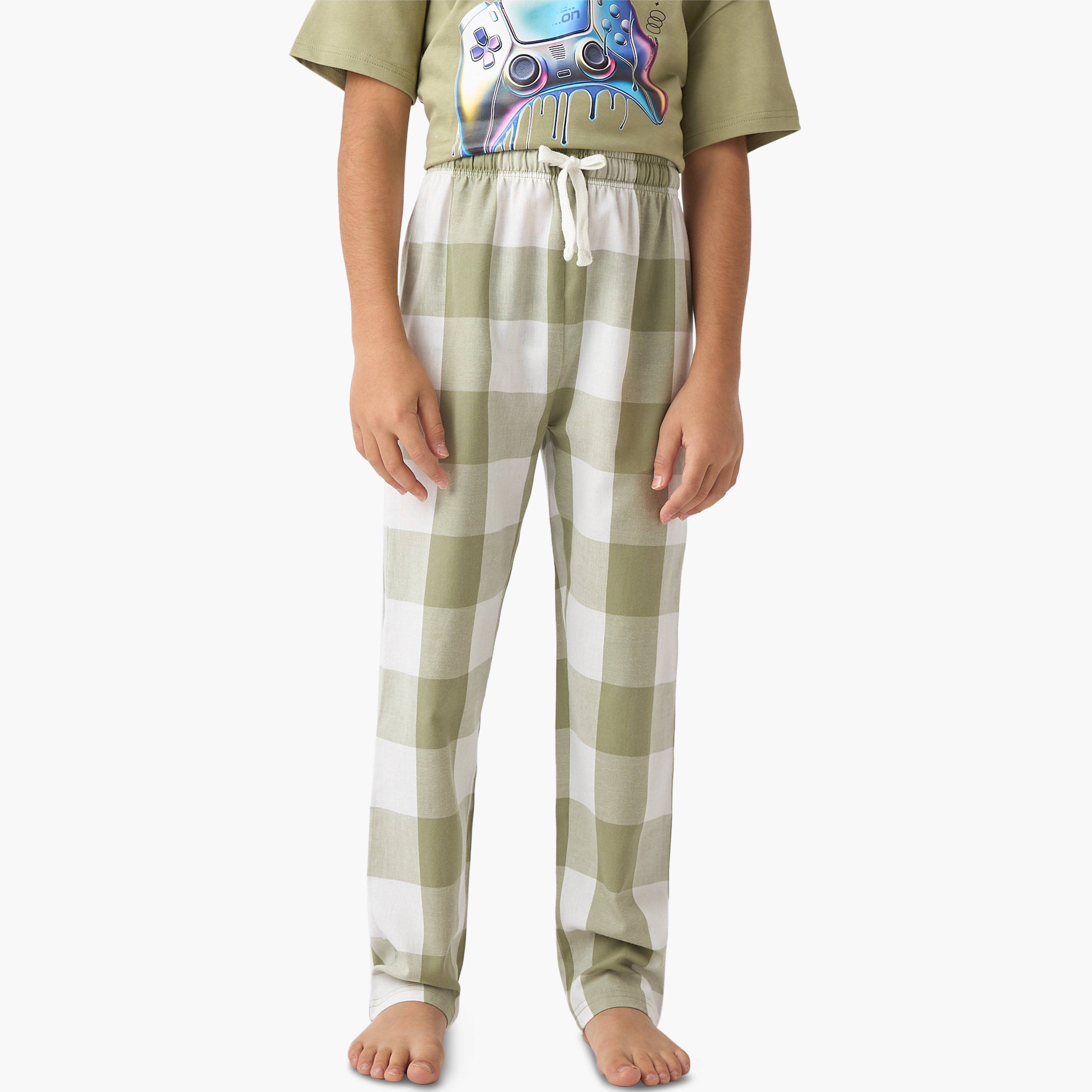 Juniors Gamer Print T-shirt and Pyjama Set-boys-clothing-nightwear-image-3