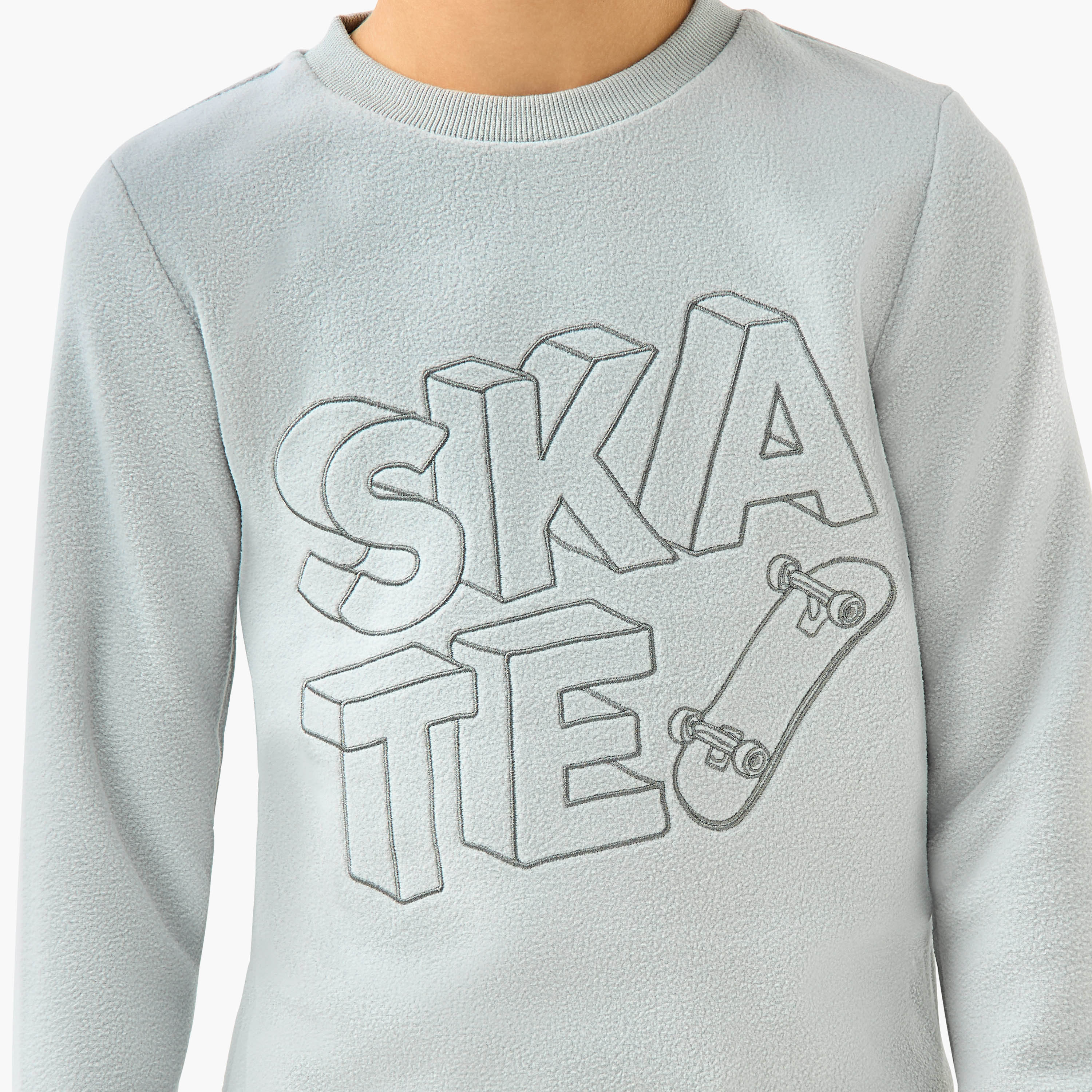 Juniors Skate Graphic Sweatshirt and Pyjama Set-boys-clothing-nightwear-image-6
