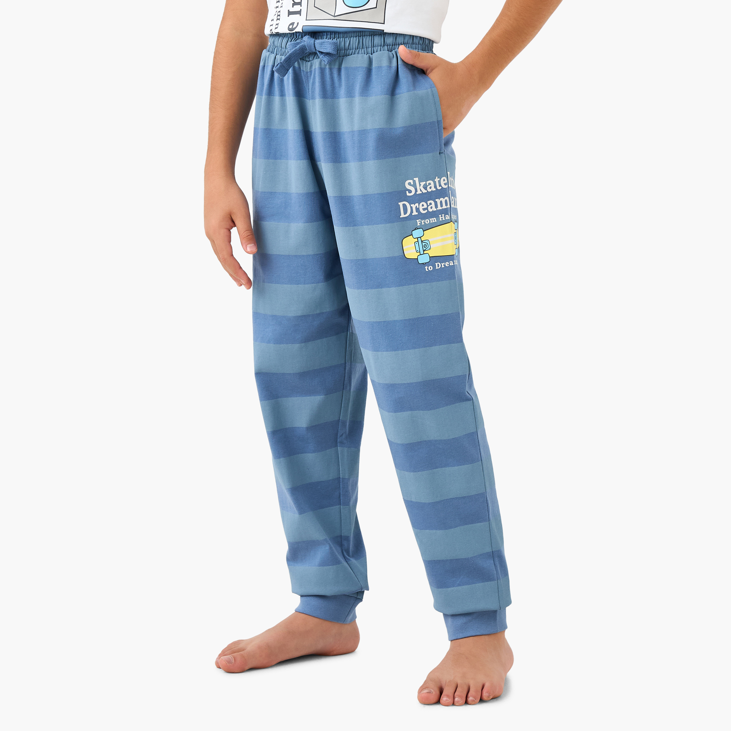 Juniors Printed T-shirt and Pyjama Set-boys-clothing-nightwear-image-3