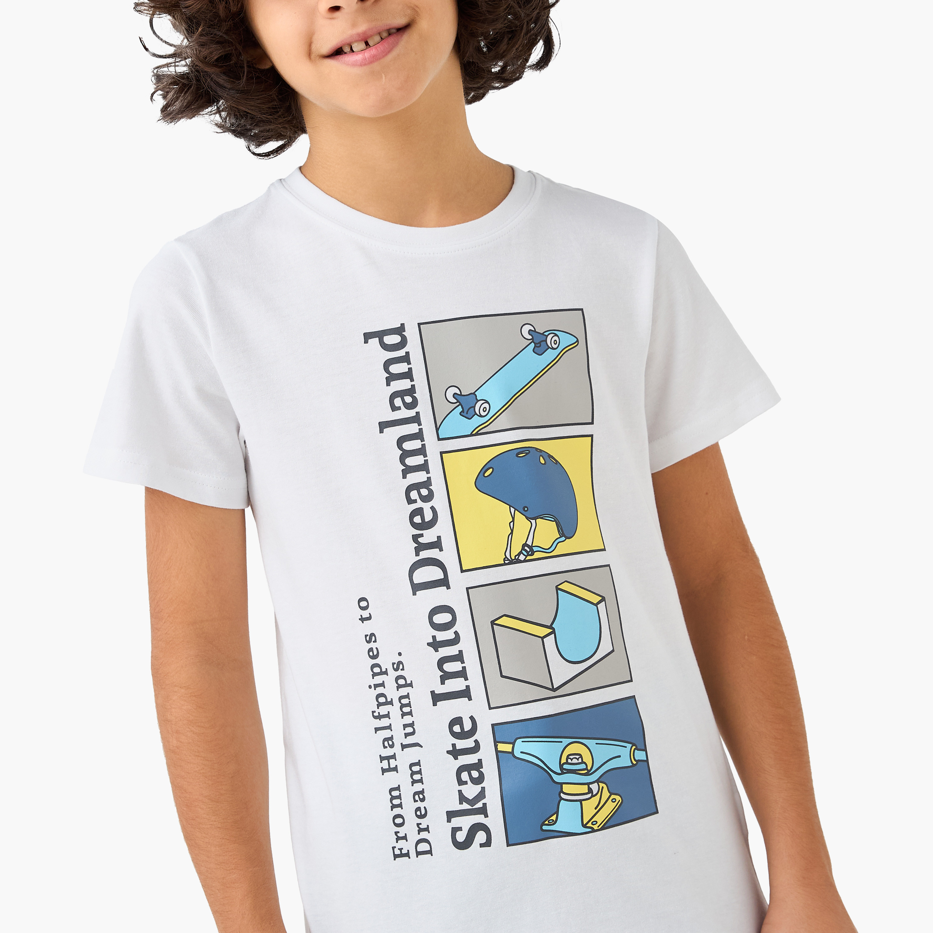 Juniors Printed T-shirt and Pyjama Set-boys-clothing-nightwear-image-5