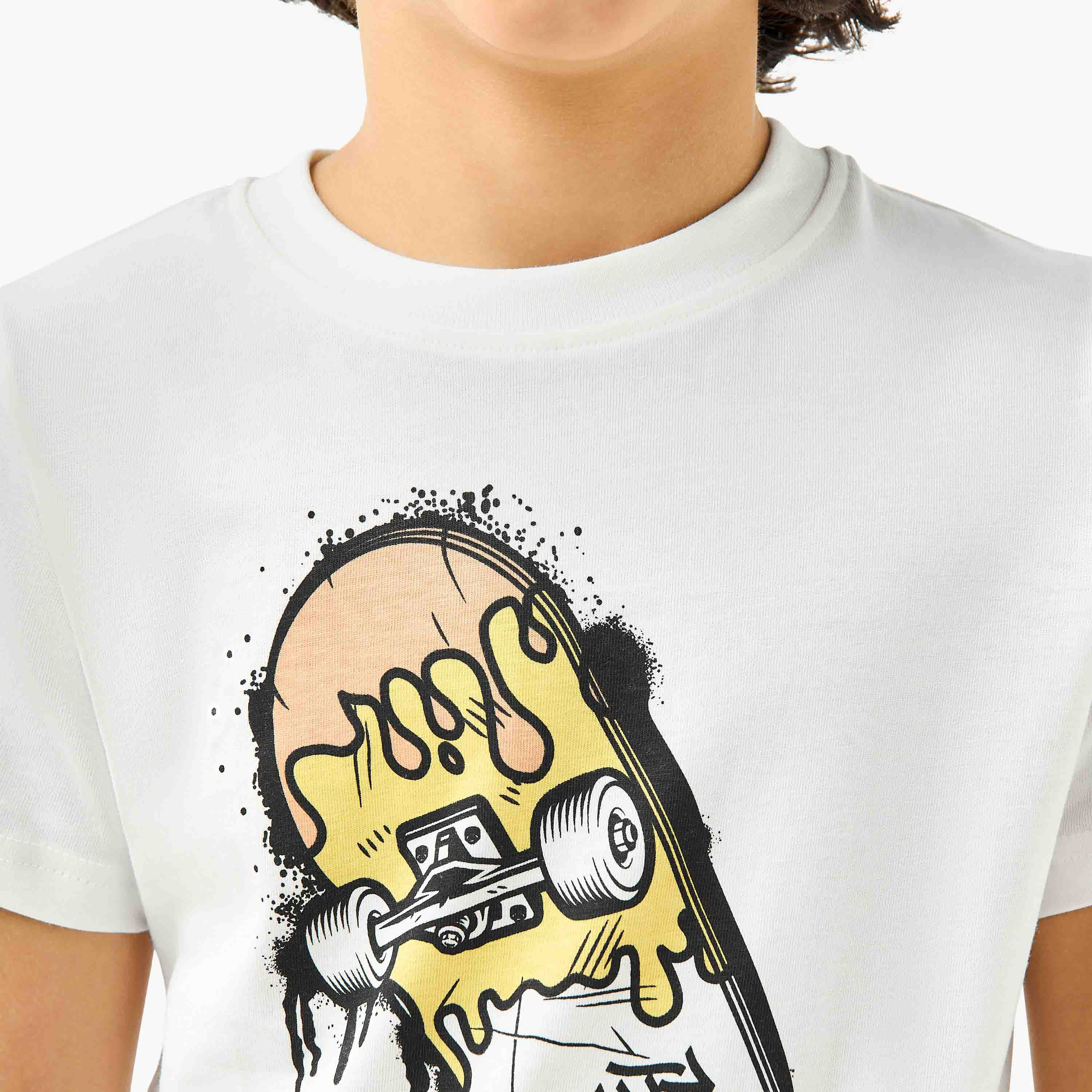 Juniors Skateboard Print T-shirt and Pyjamas - Set of 3-boys-clothing-nightwear-image-8