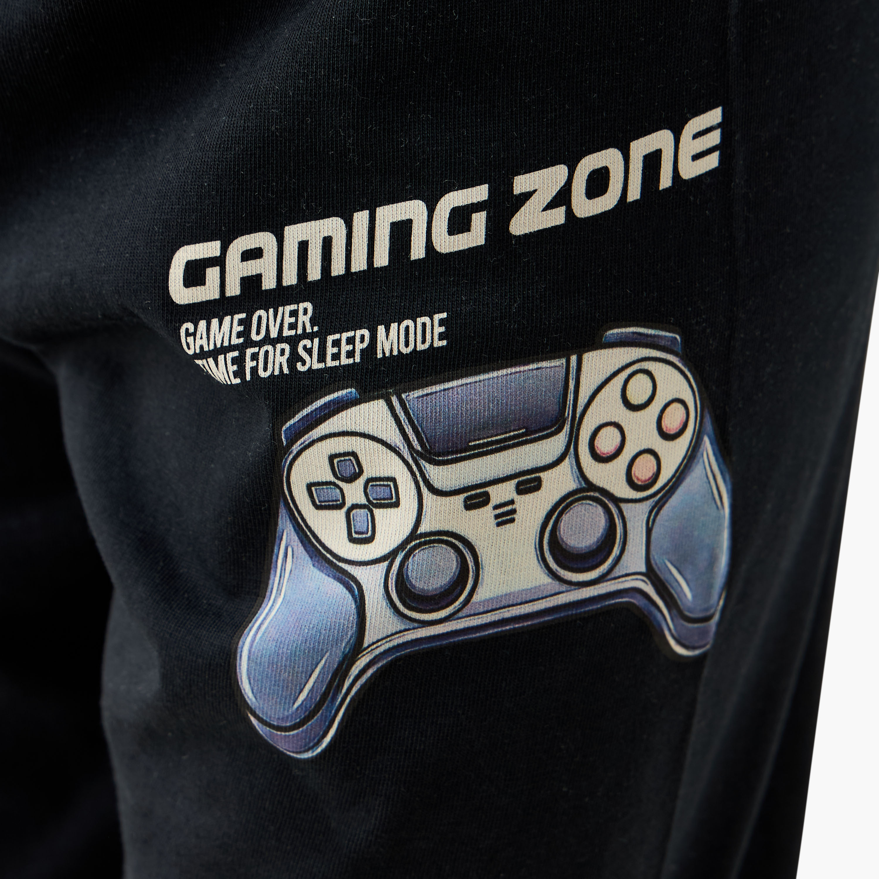 Juniors Gaming Controller Print T-shirt and Pyjamas - Set of 3-boys-clothing-nightwear-image-8