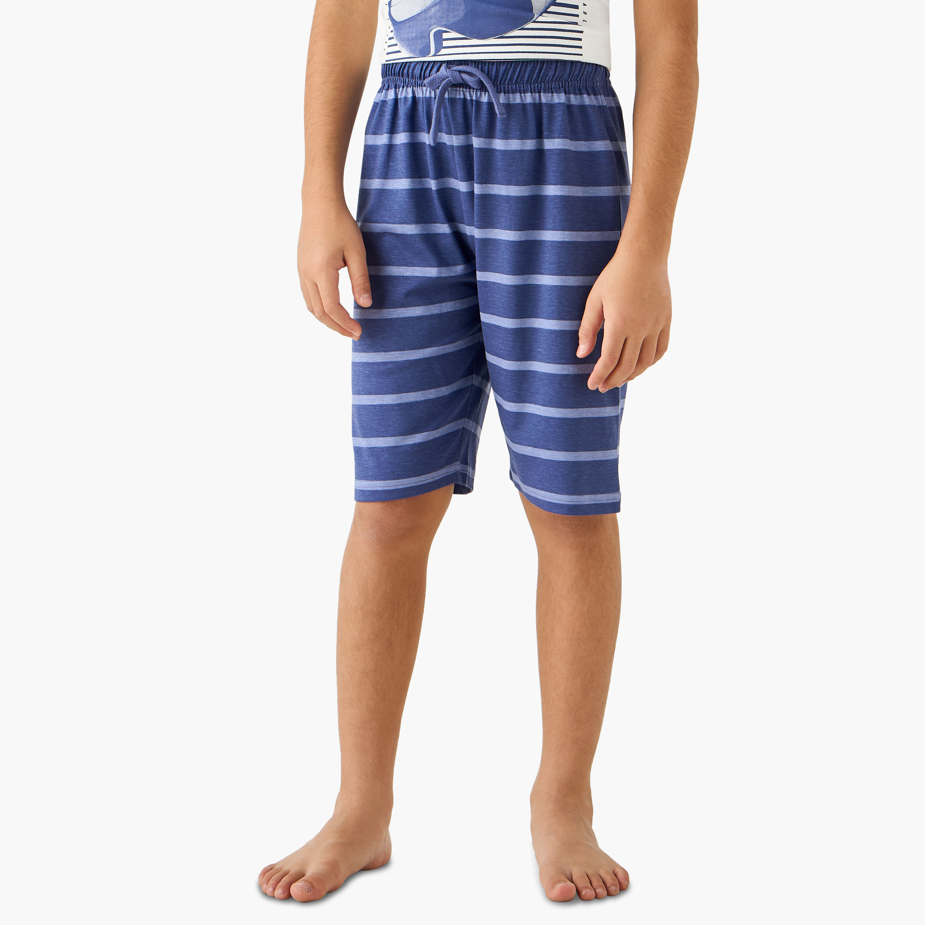 Juniors Gaming Controller Print T-shirt and Shorts Set-boys-clothing-nightwear-image-3