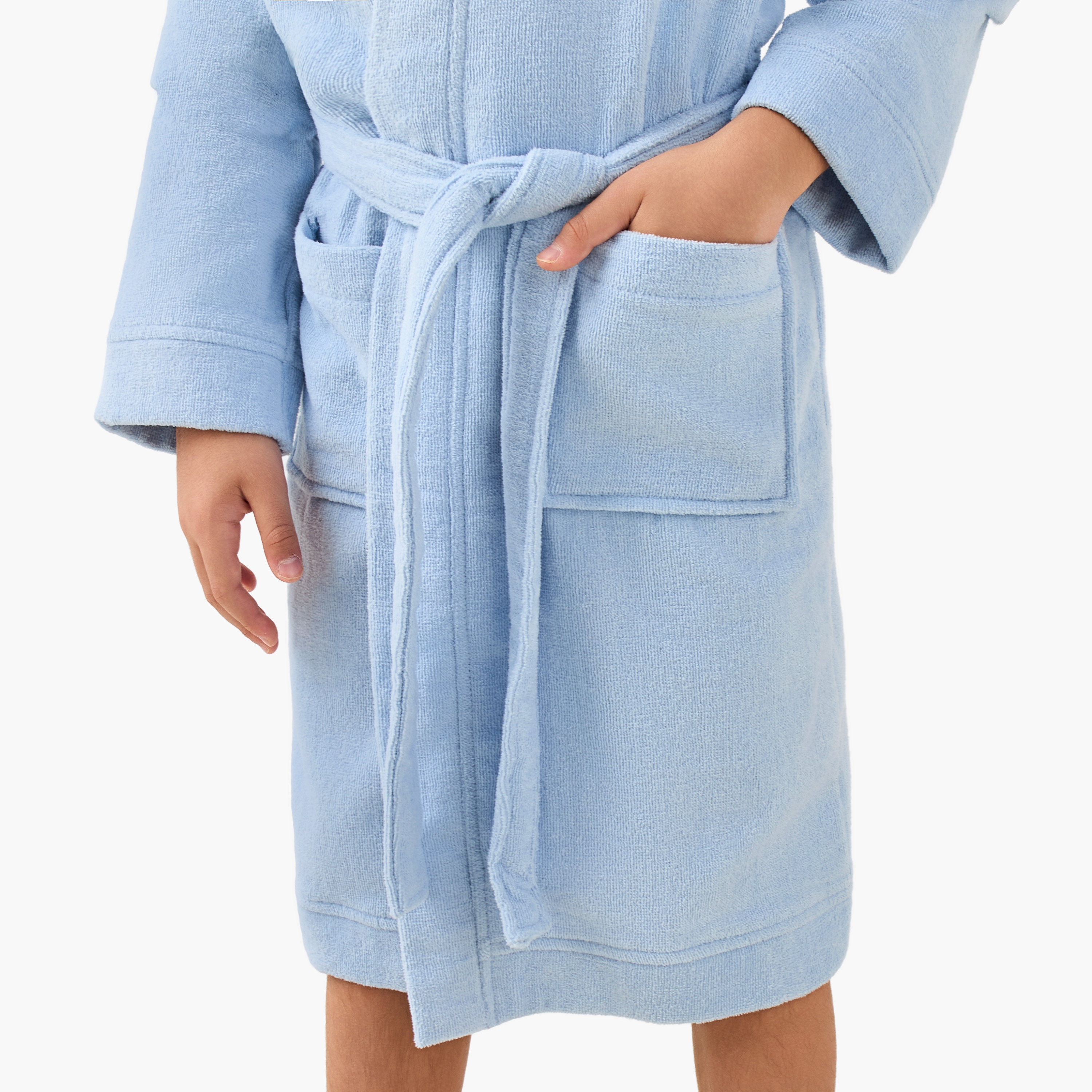 روب حمام تيري بقبعة وتطريز لليافعين - 8-16 سنة-boys-clothing-nightwear-image-5