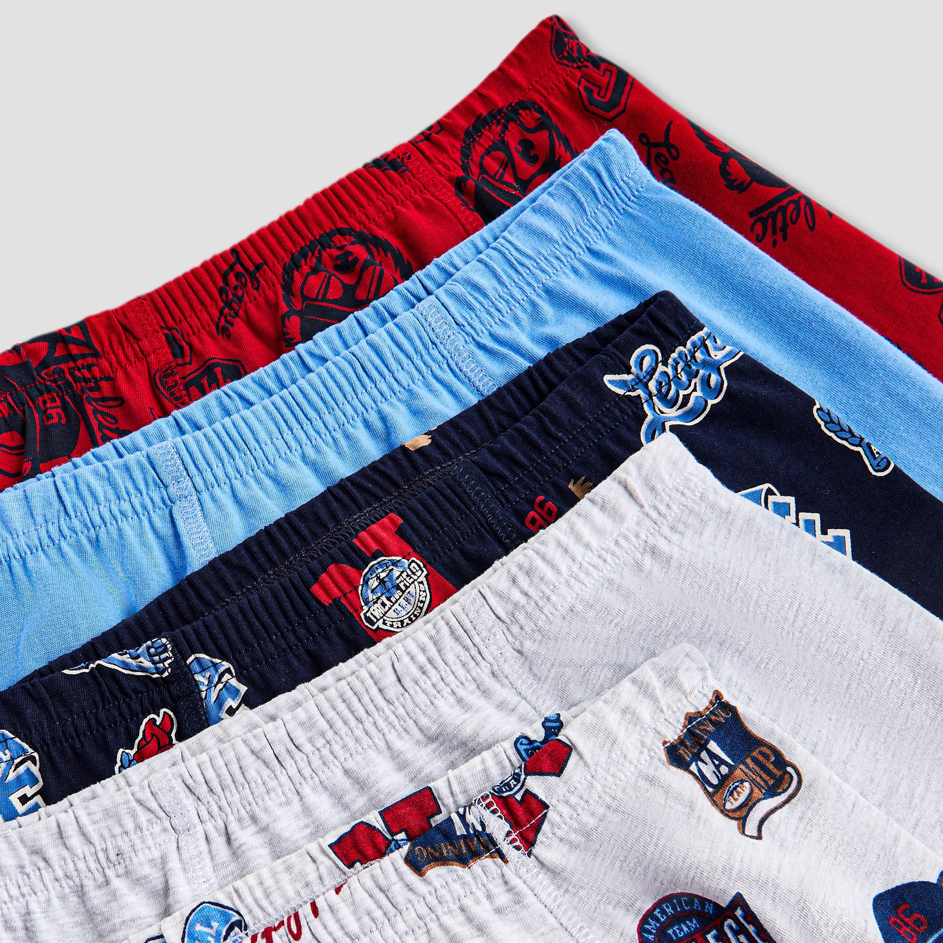 Juniors Printed Boxers with Elasticated Waistband - Set of 5-boys-clothing-innerwear-boxersandbriefs-image-7