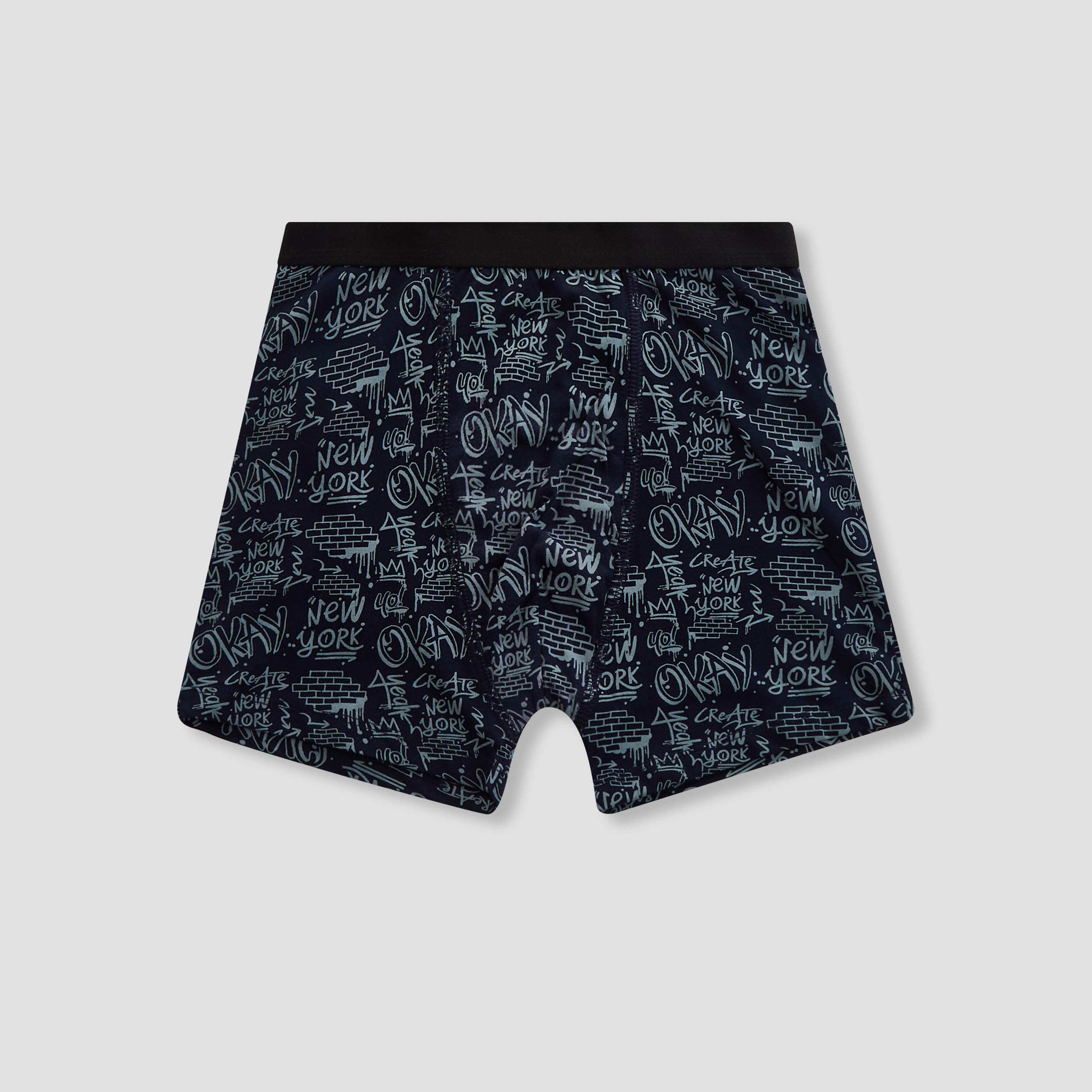 Juniors Boys Boxer Briefs with Graffiti Print - Cotton - 5-Piece Set-boys-clothing-innerwear-boxersandbriefs-image-4