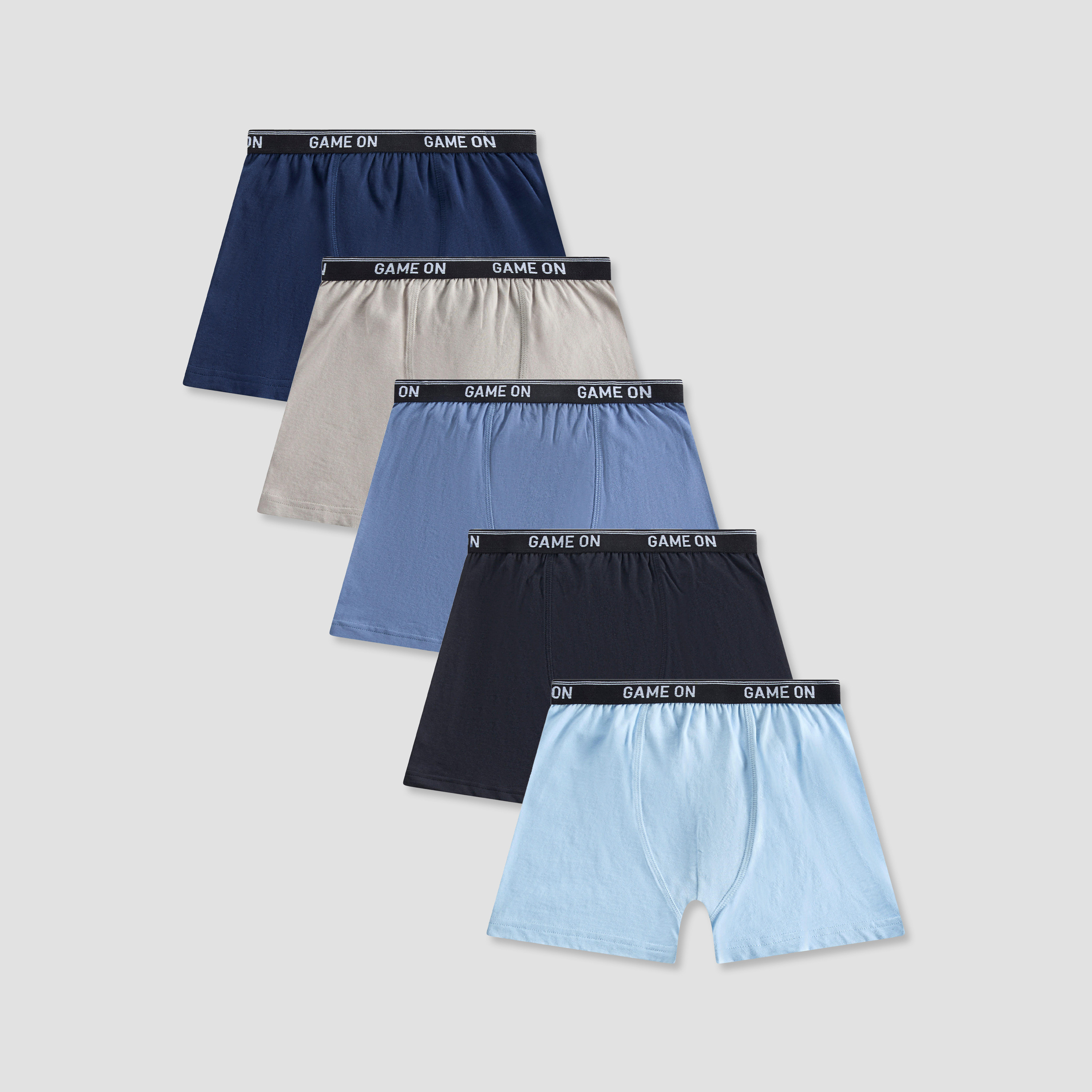 Juniors Boys Boxer Briefs with Printed Waistband - Cotton - Set of 5-boys-clothing-innerwear-boxersandbriefs-image-1