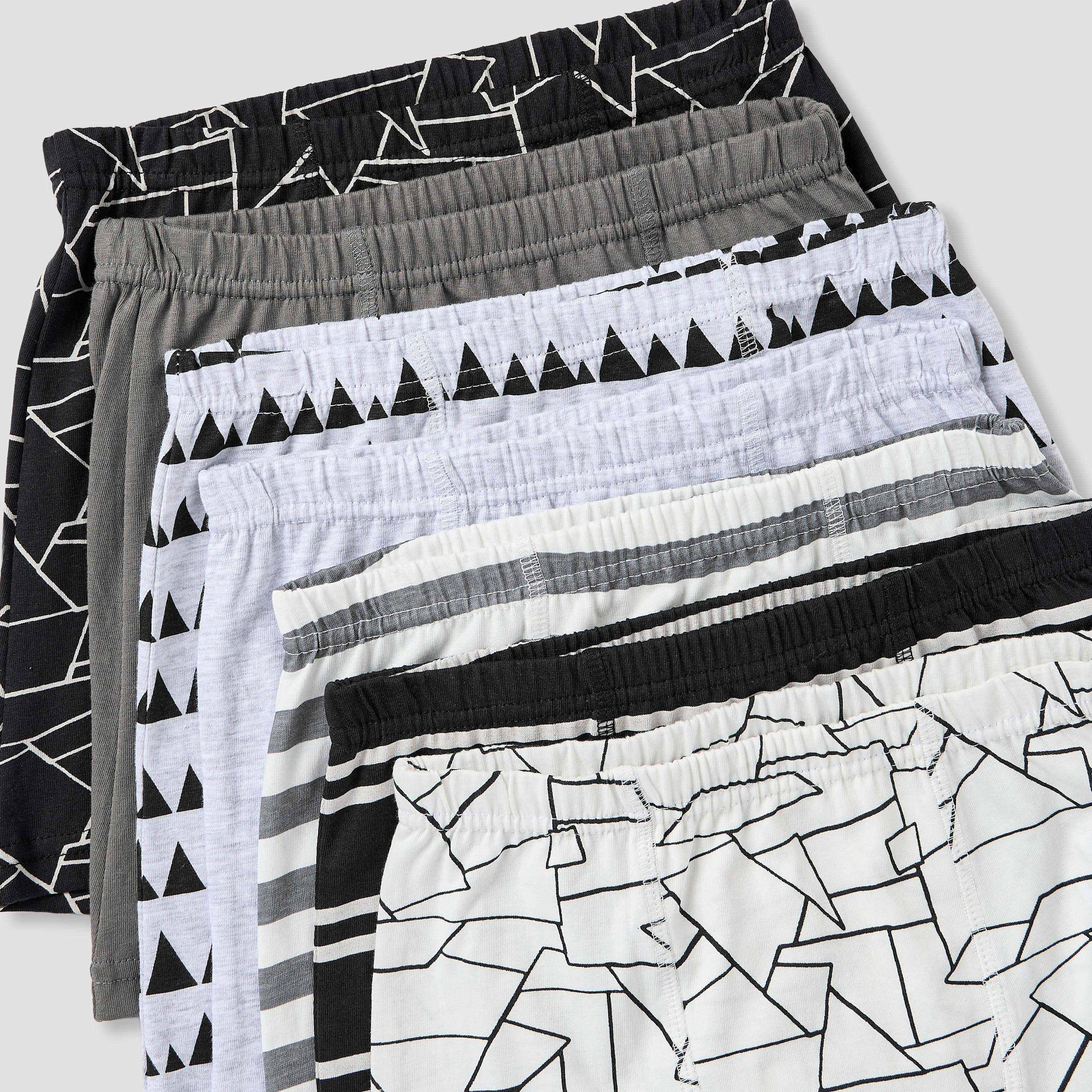 Juniors Printed Boxers with Elasticated Waistband - Set of 7-boys-clothing-innerwear-boxersandbriefs-image-9