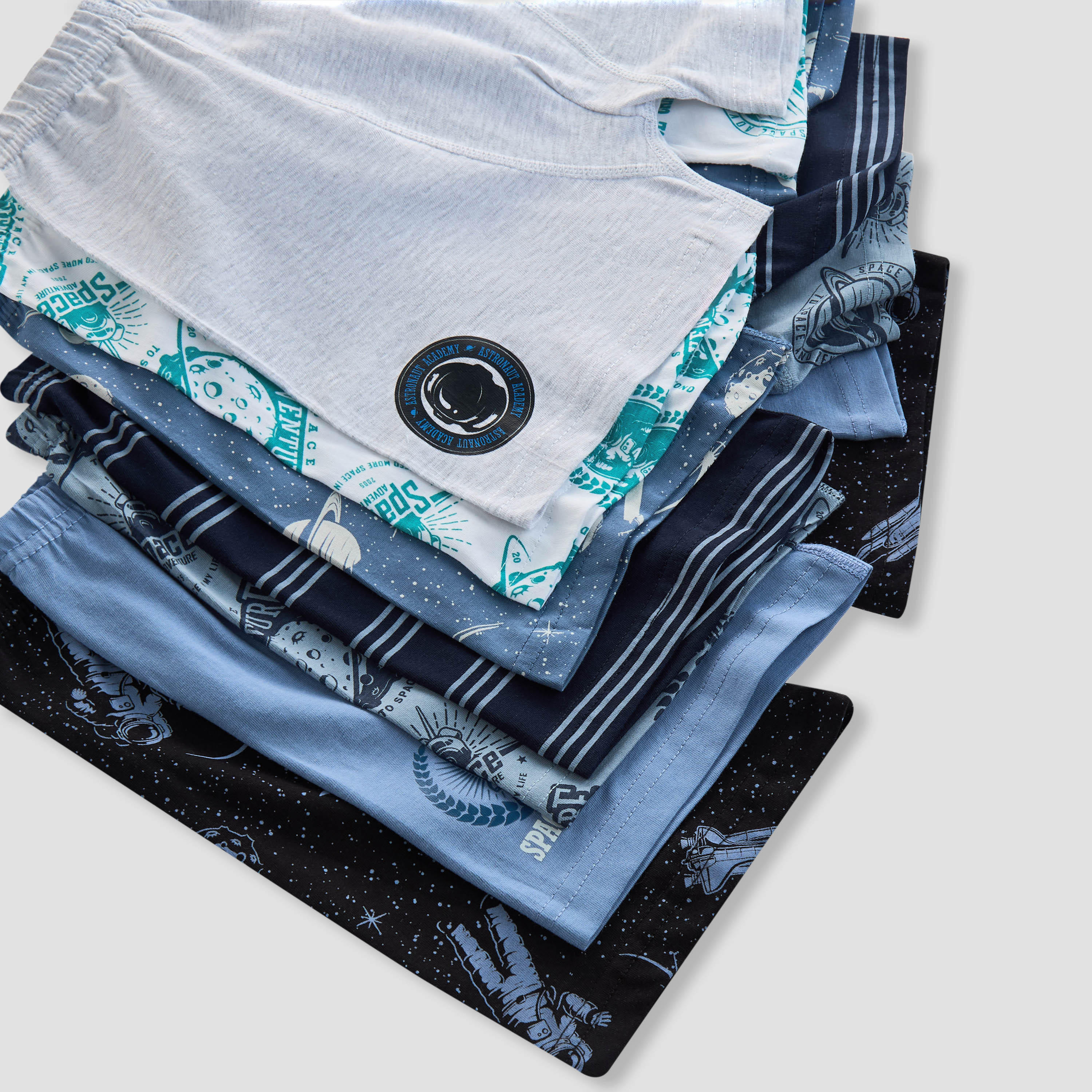 Juniors Boys Boxer Briefs with Space Print - Cotton - 7-Piece Set-boys-clothing-innerwear-boxersandbriefs-image-10