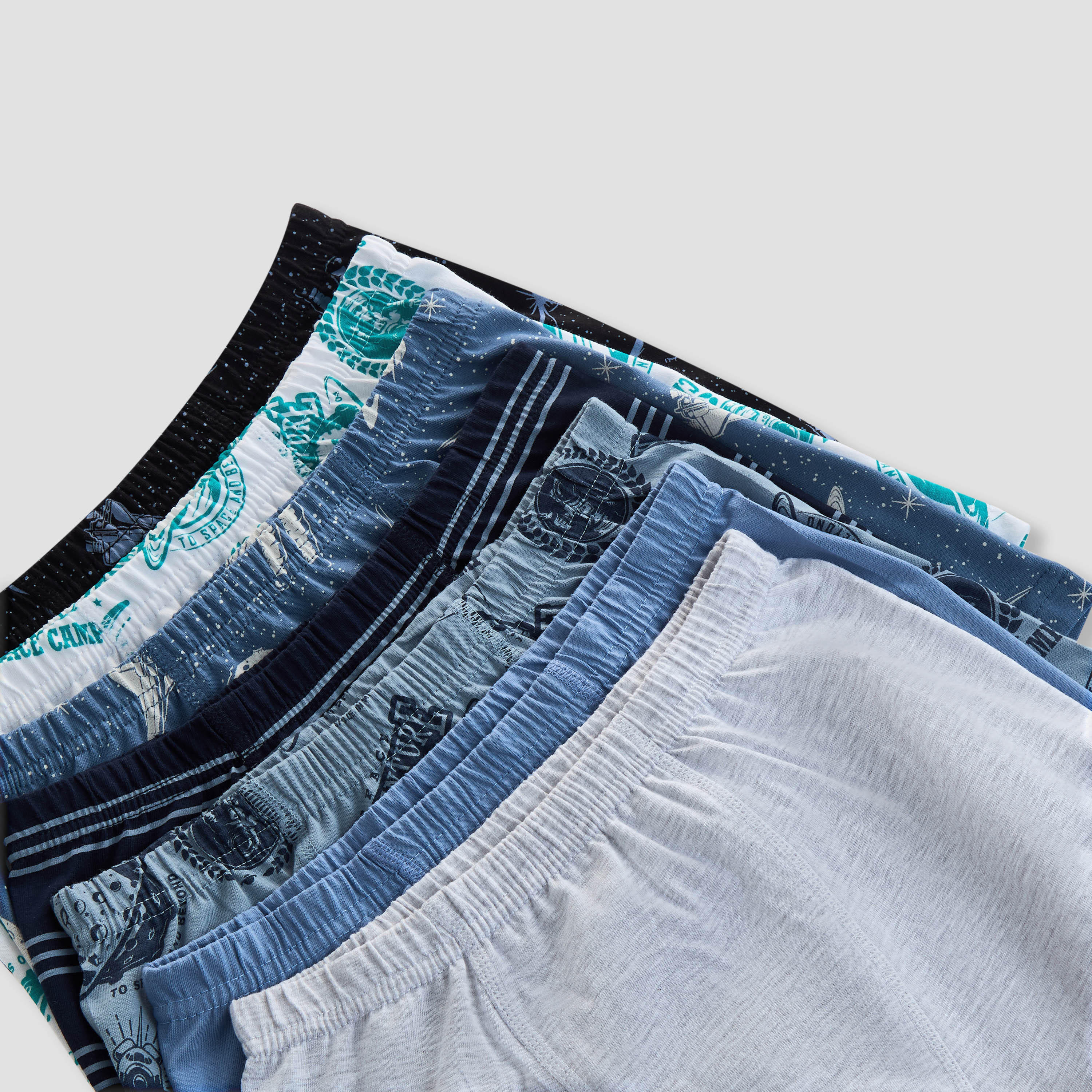 Juniors Boys Boxer Briefs with Space Print - Cotton - 7-Piece Set-boys-clothing-innerwear-boxersandbriefs-image-9