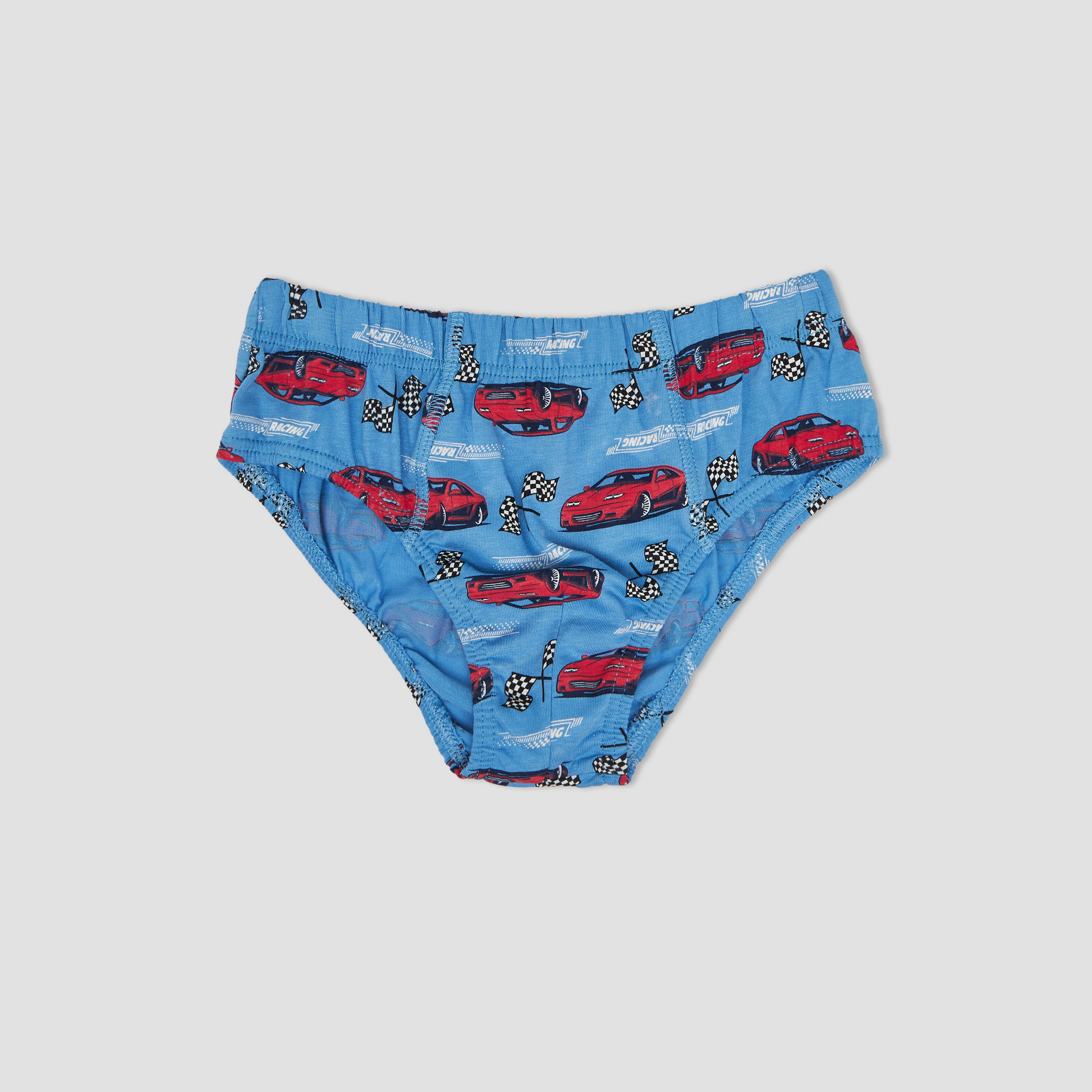 Pack of 5 Juniors Cotton Briefs with Car Print-boys-clothing-innerwear-boxersandbriefs-image-4