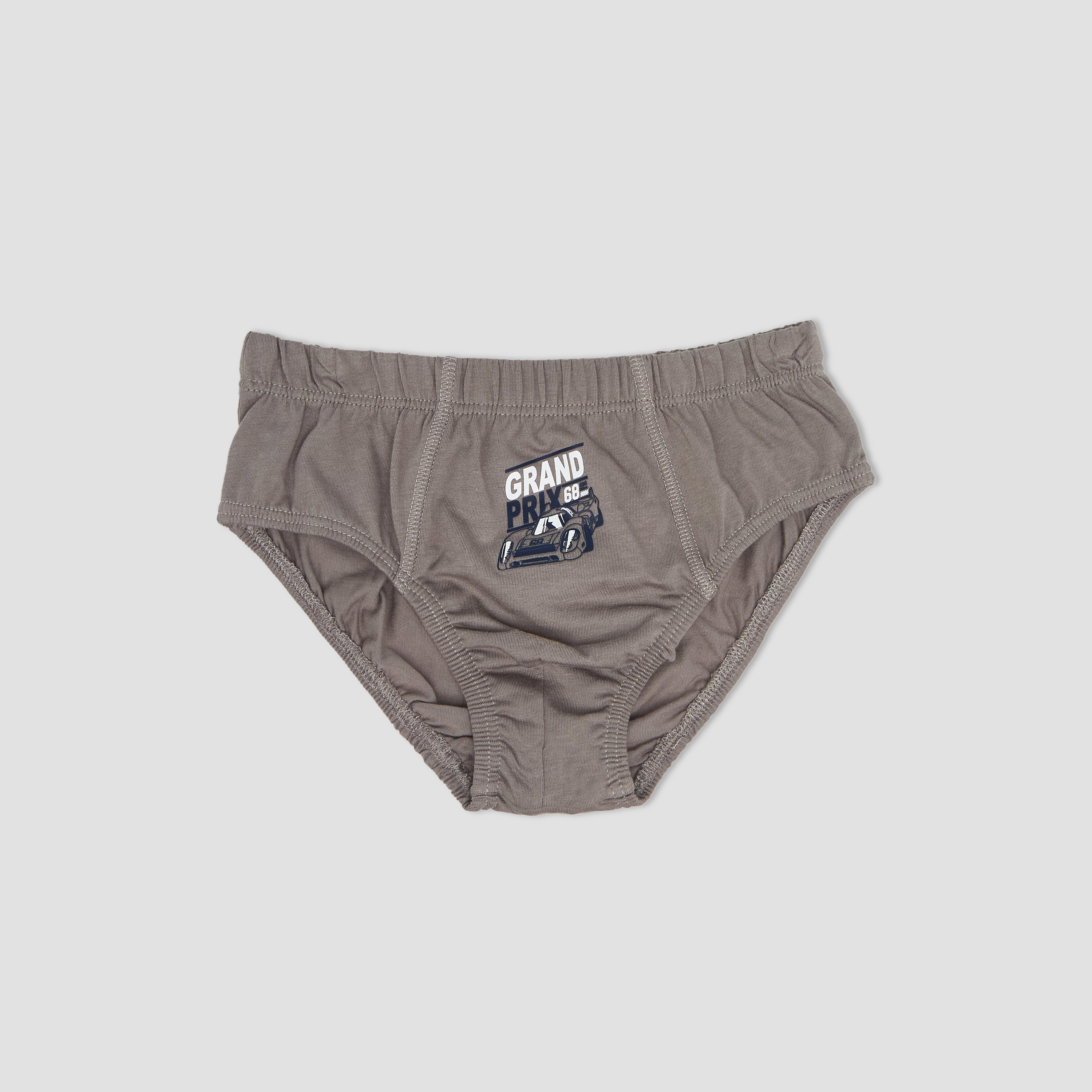 Pack of 5 Juniors Cotton Briefs with Car Print-boys-clothing-innerwear-boxersandbriefs-image-5
