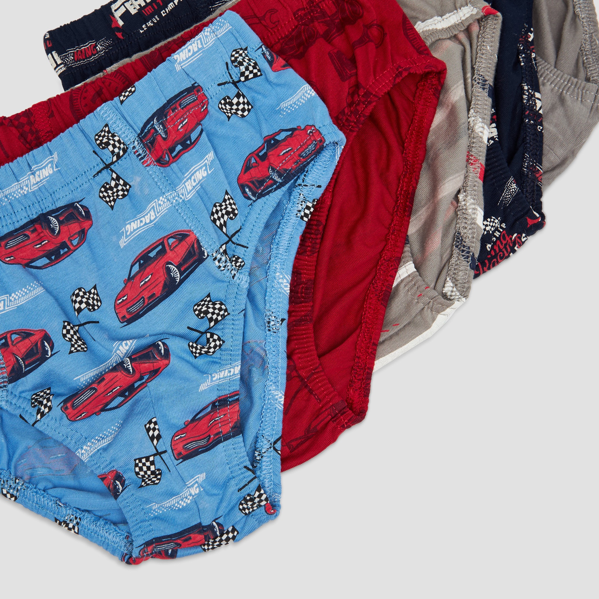 Pack of 5 Juniors Cotton Briefs with Car Print-boys-clothing-innerwear-boxersandbriefs-image-8