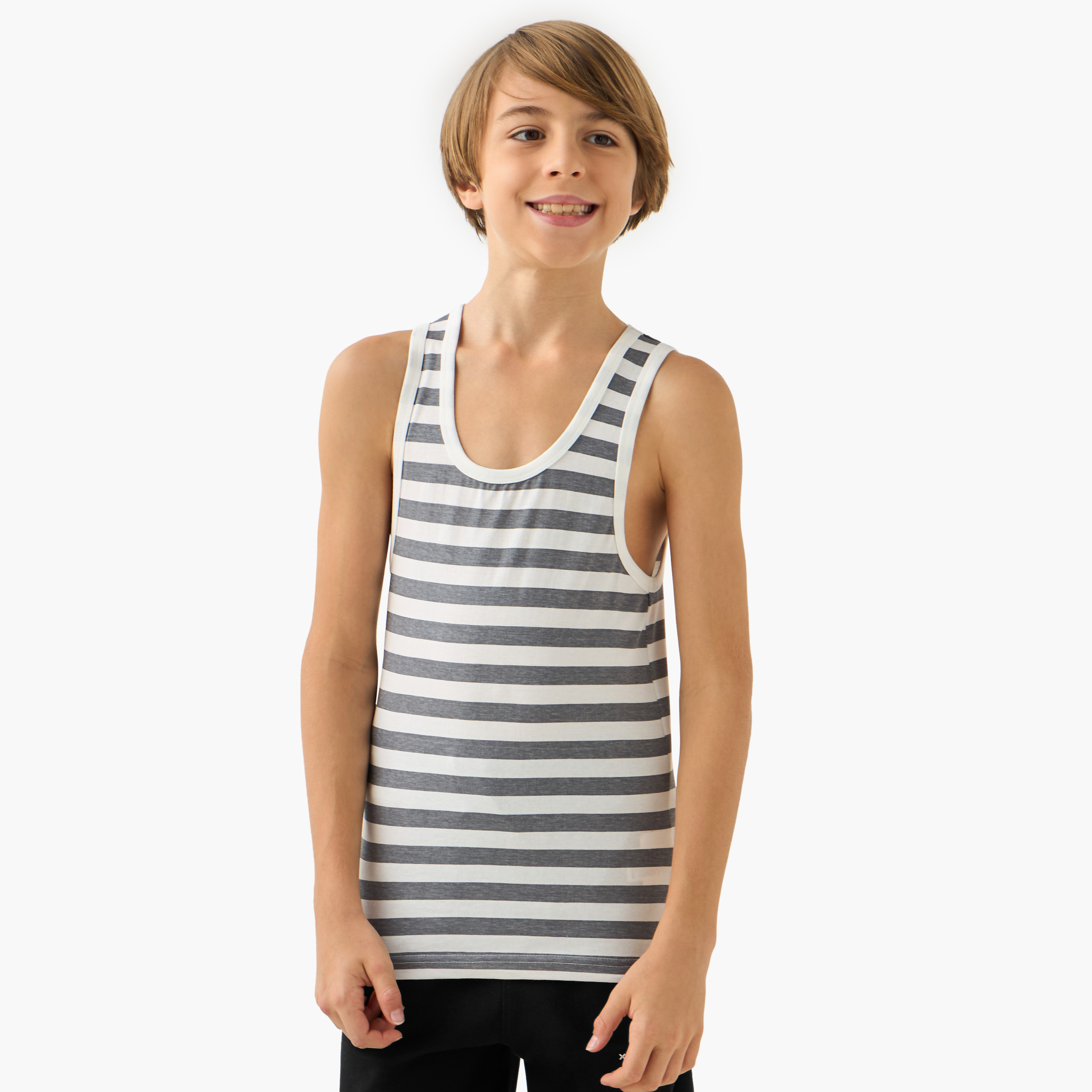 Juniors Printed Vest - Set of 3-boys-clothing-innerwear-vests-image-3