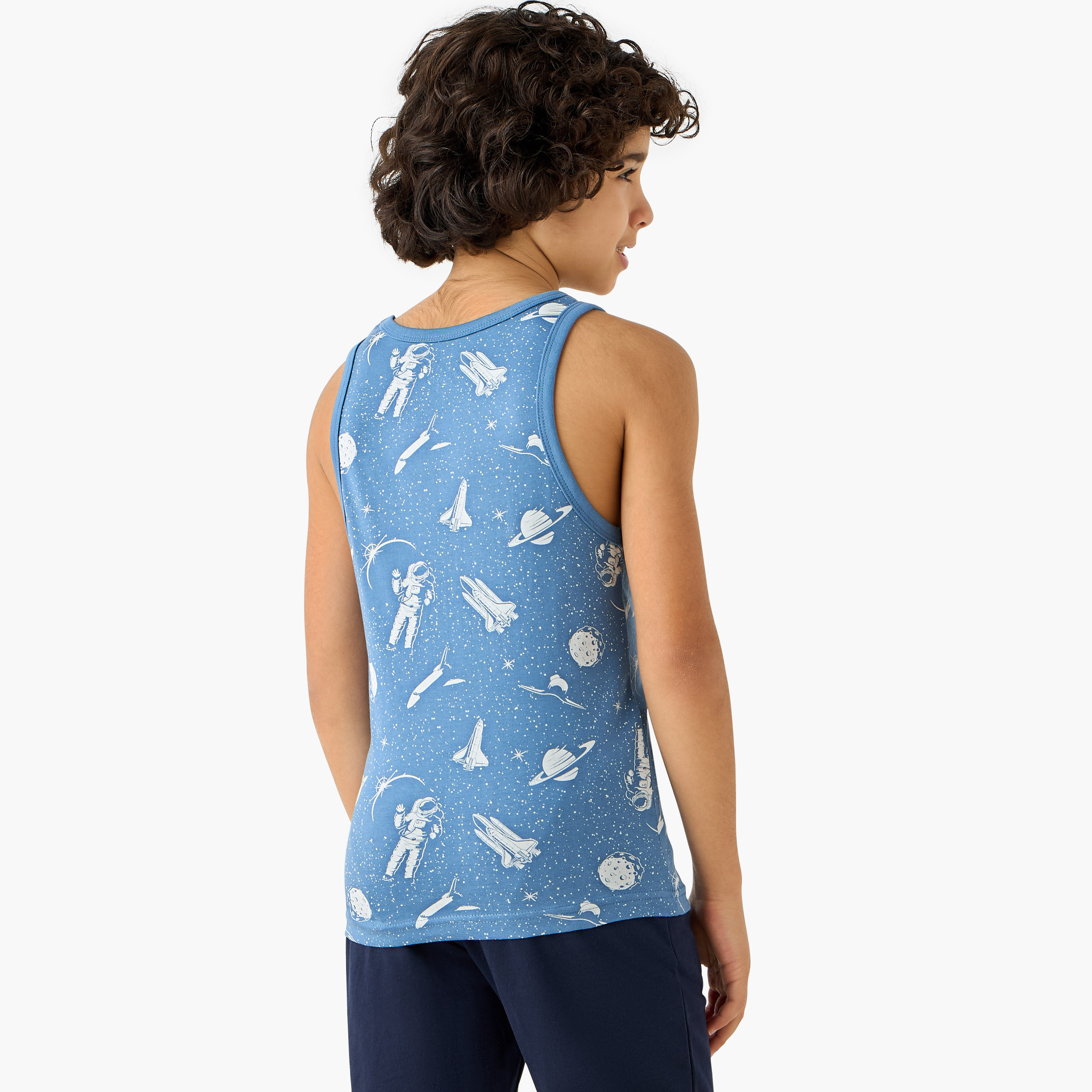 Juniors Space Print Vest - Set of 3-boys-clothing-innerwear-vests-image-5