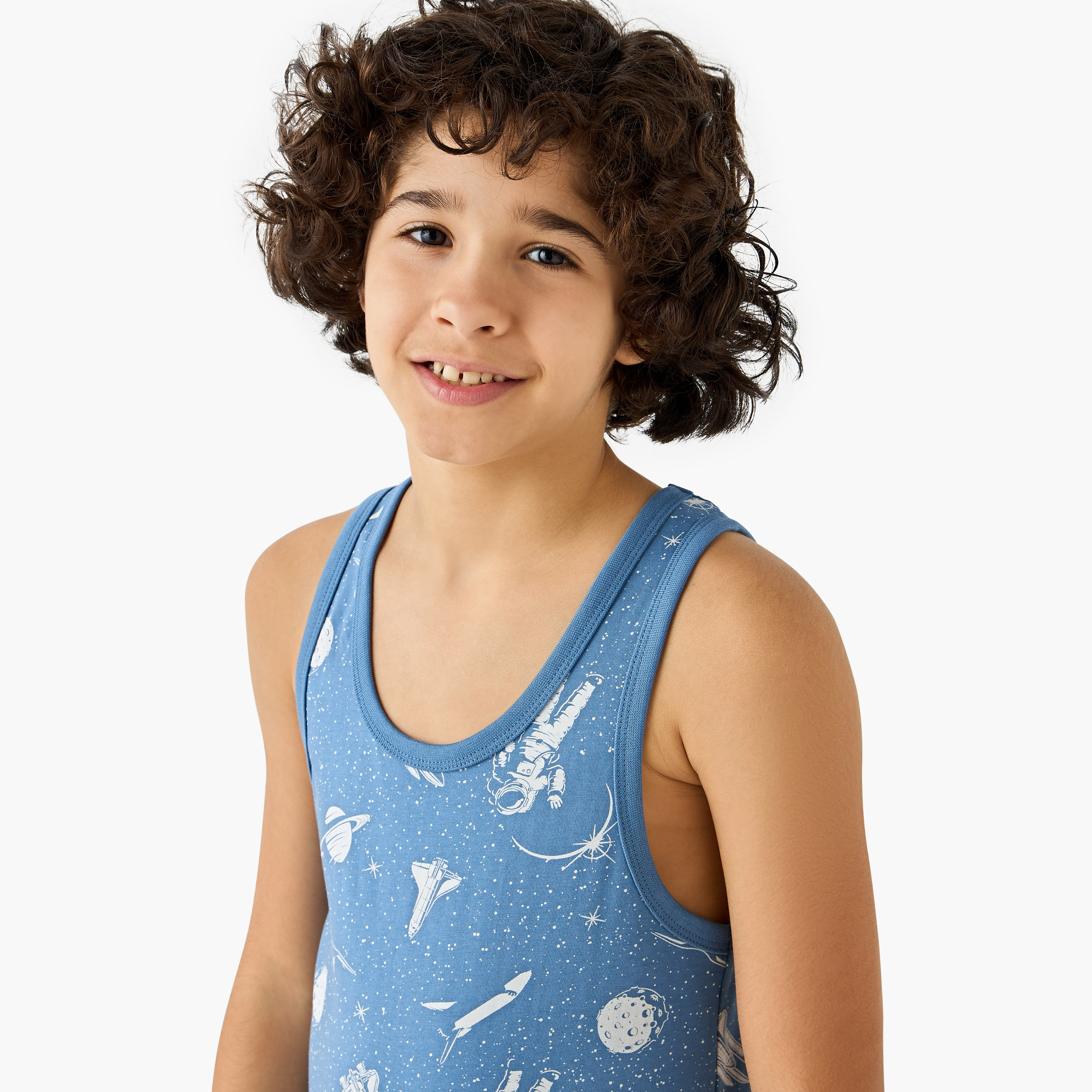 Juniors Space Print Vest - Set of 3-boys-clothing-innerwear-vests-image-6