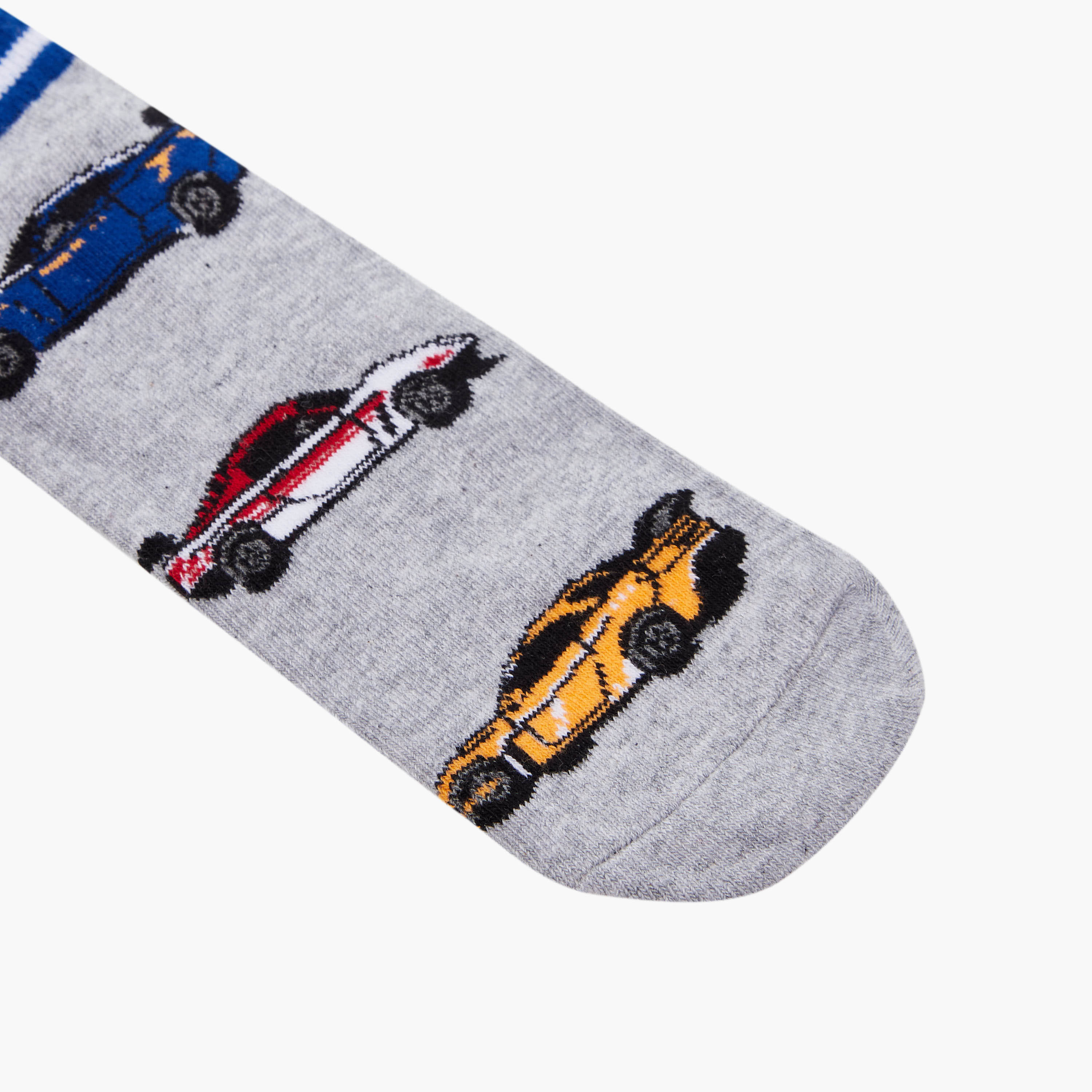 Juniors Boys' Socks with Racing Car Print - Set of 3-boys-accessories-socks-image-3