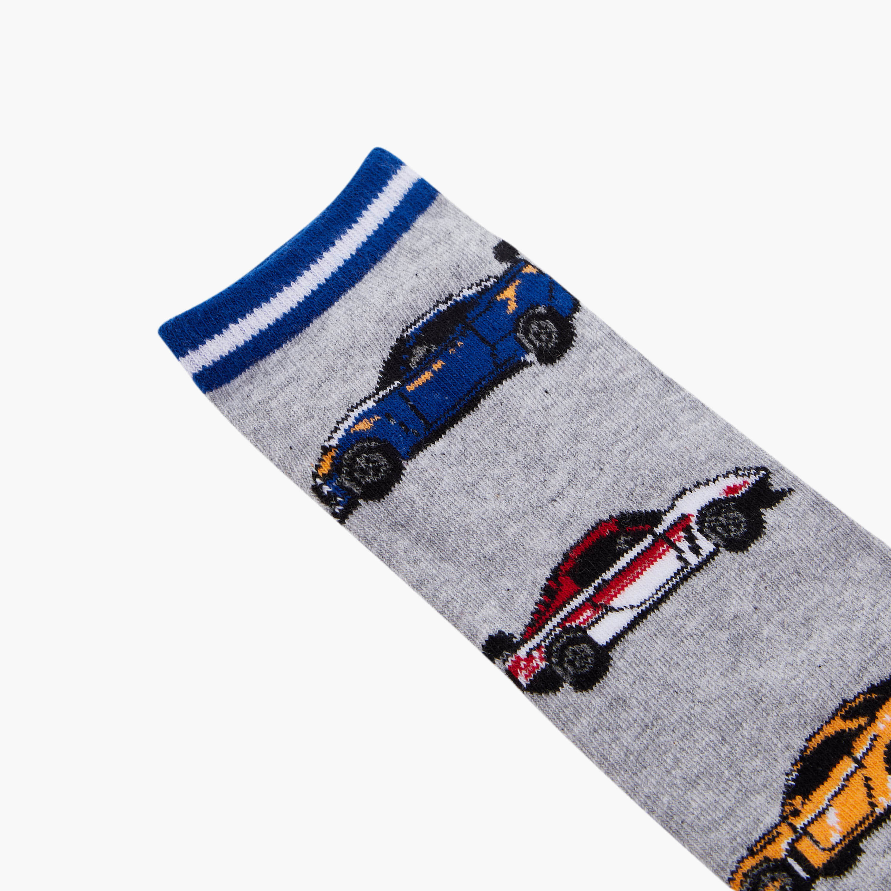 Juniors Boys' Socks with Racing Car Print - Set of 3-boys-accessories-socks-image-5