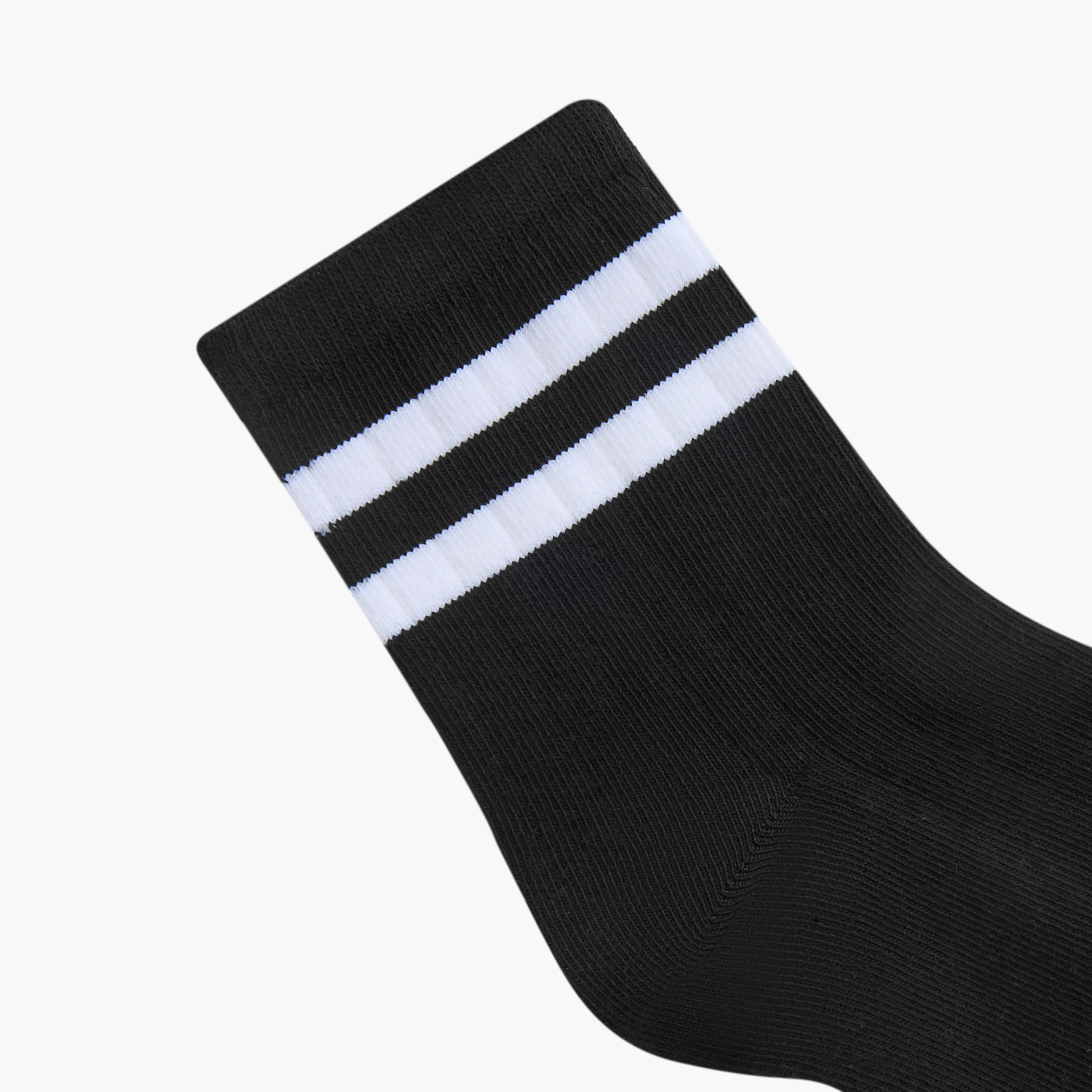Pack of 3 Juniors Boys Quarter Length Socks with Stripes-boys-accessories-socks-image-3