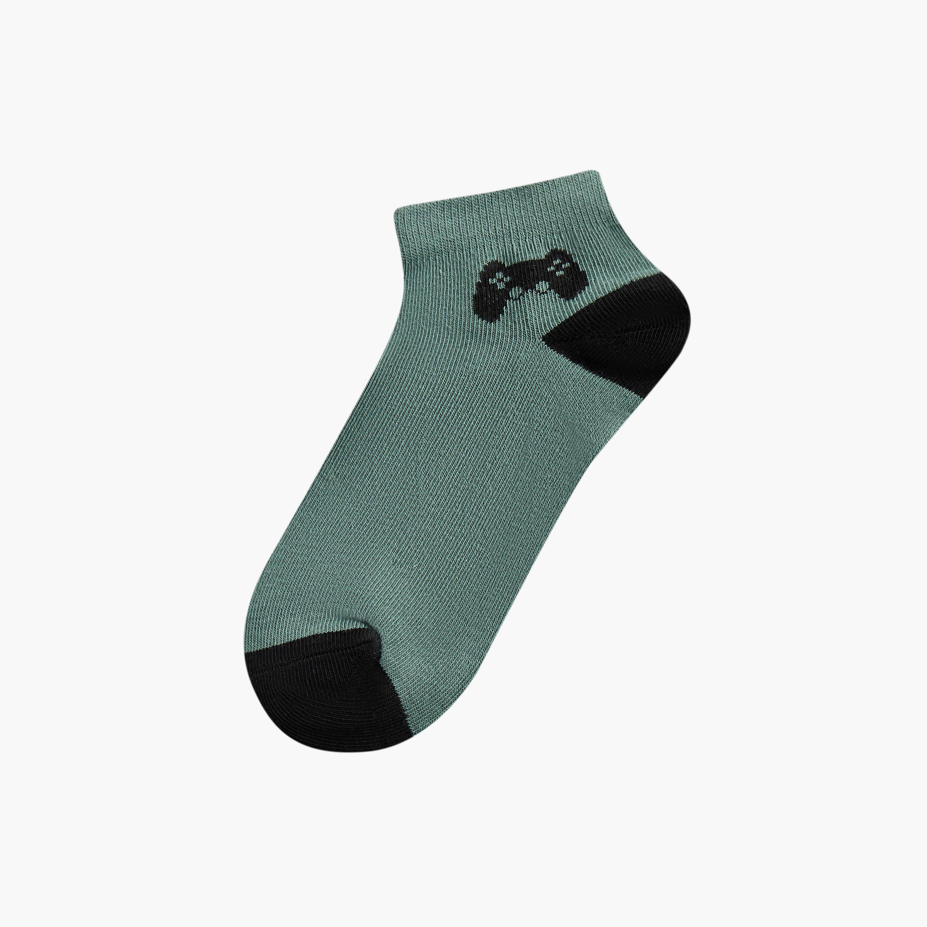Juniors Gaming Print Ankle Length Socks - Set of 7-boys-accessories-socks-image-2