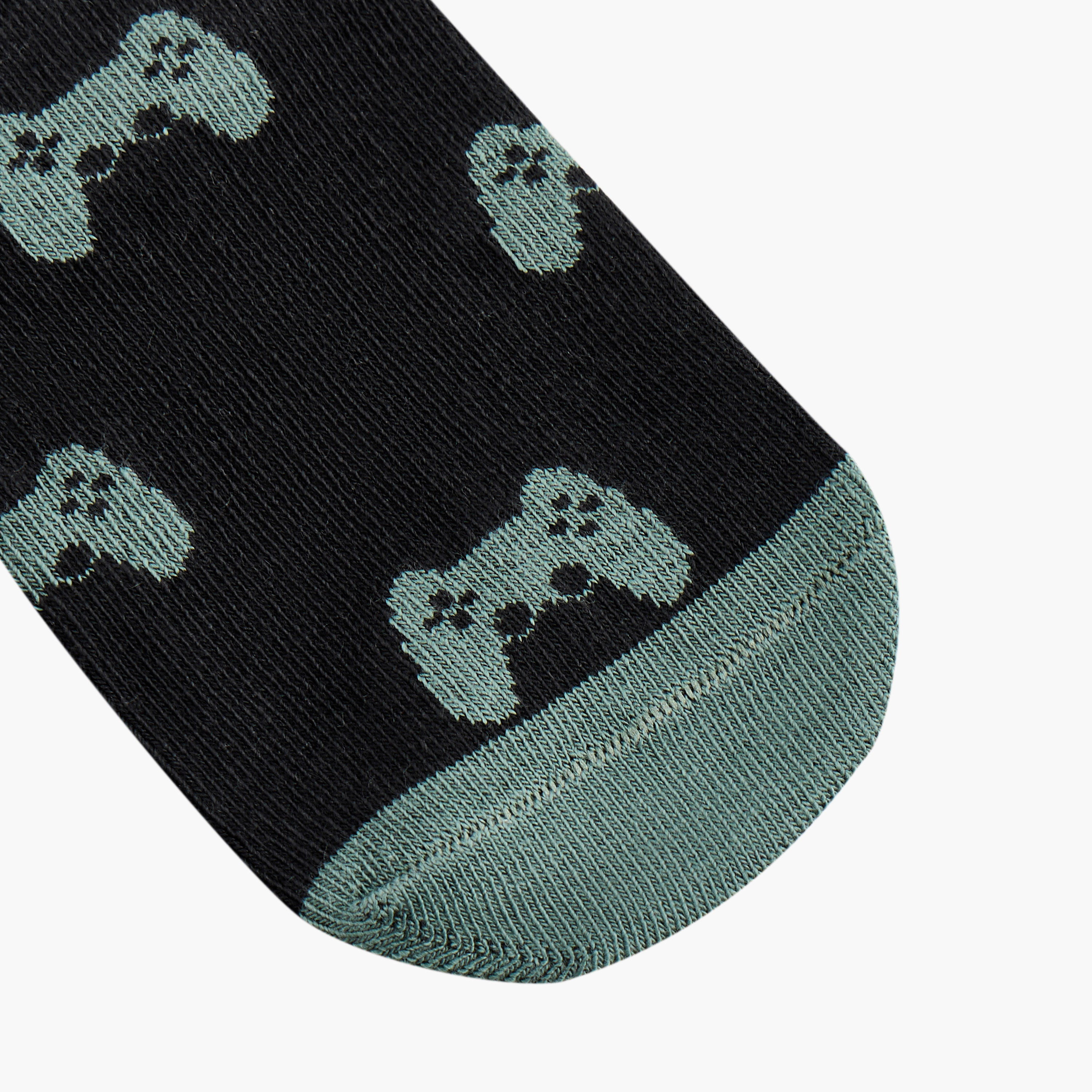 Juniors Gaming Print Ankle Length Socks - Set of 7-boys-accessories-socks-image-3