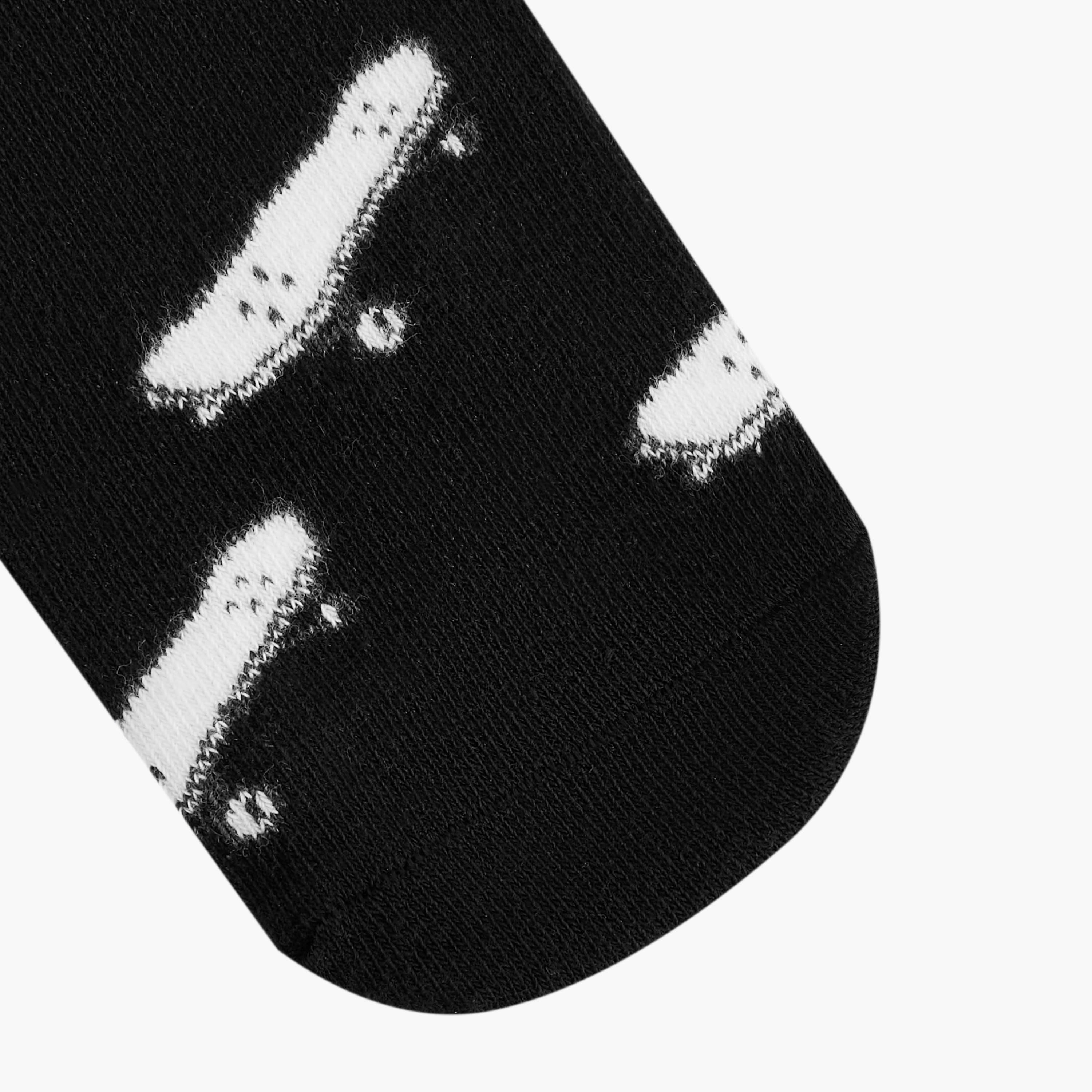 Juniors Skateboard Print Ankle Length Socks - Set of 7-boys-accessories-socks-image-3