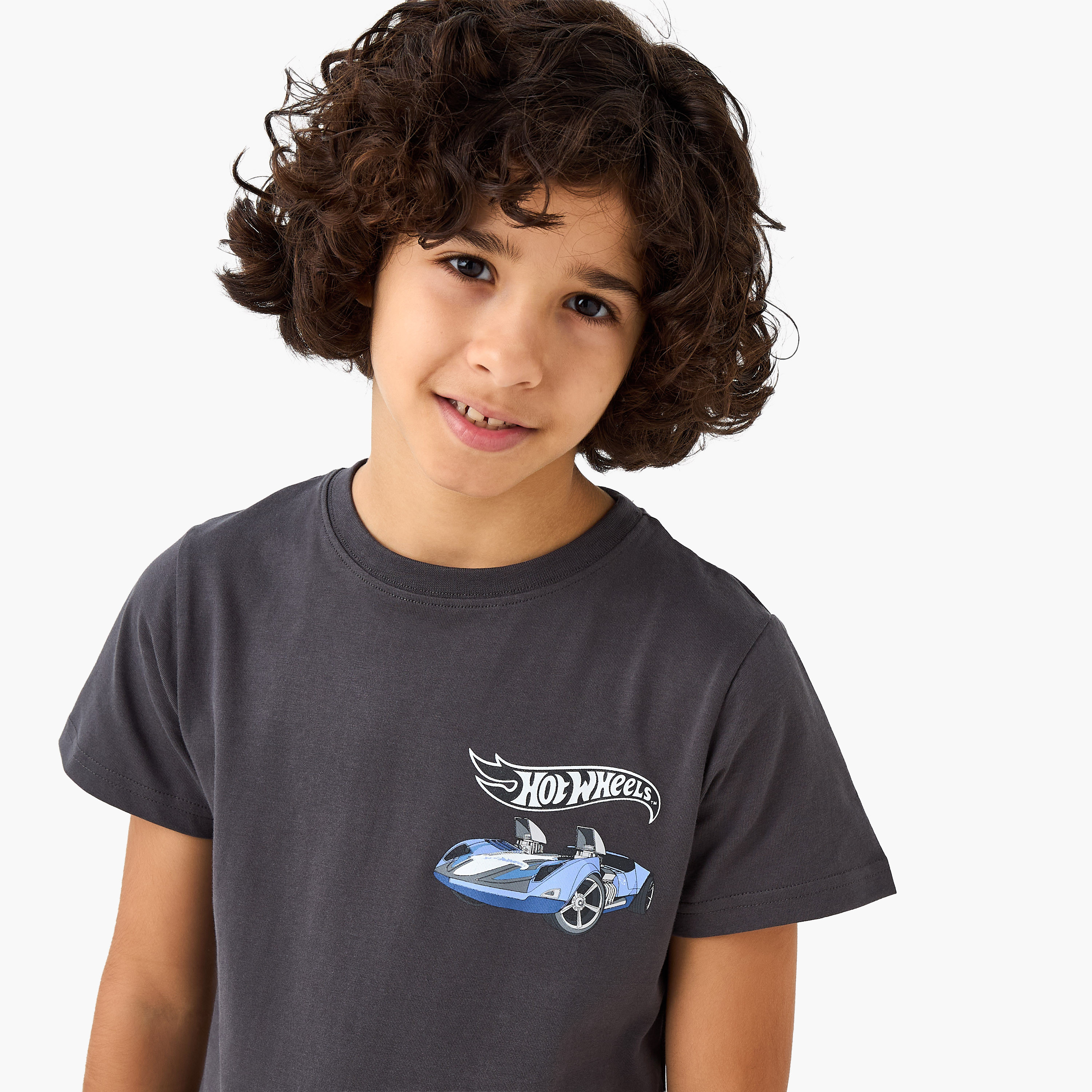Hot Wheels Print T-shirt and Pyjama Set-boys-clothing-nightwear-image-5