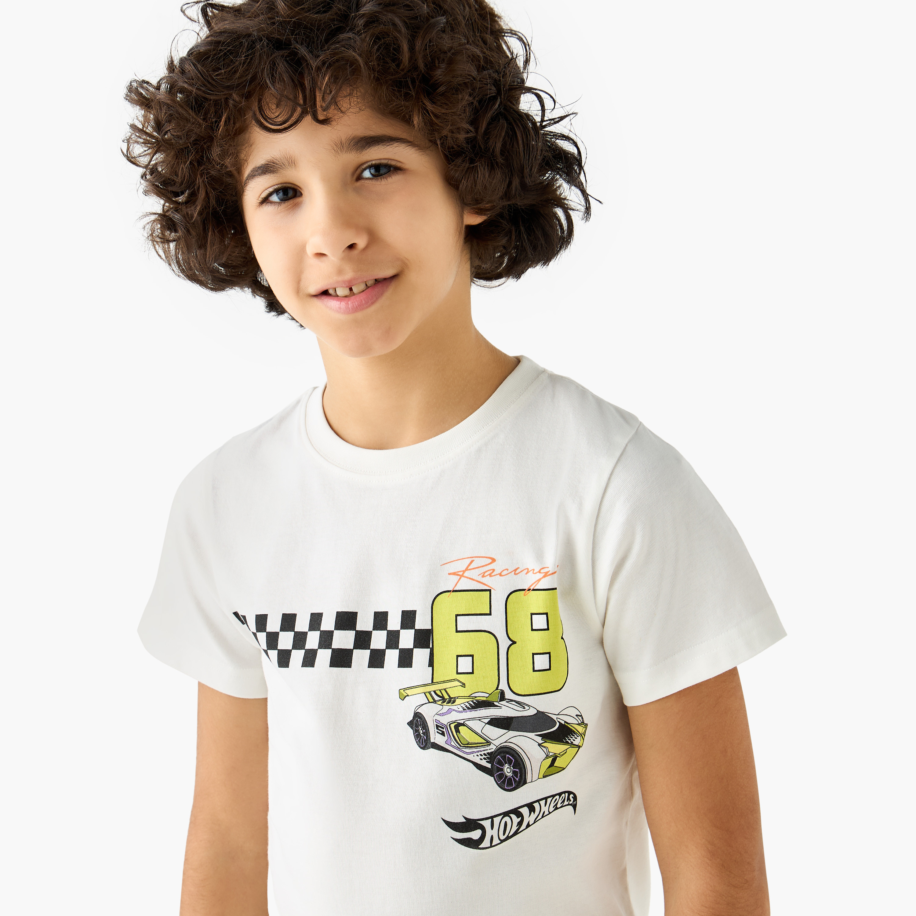 Hot Wheels Print T-shirt and Pyjamas - Set of 2-boys-clothing-nightwear-image-7