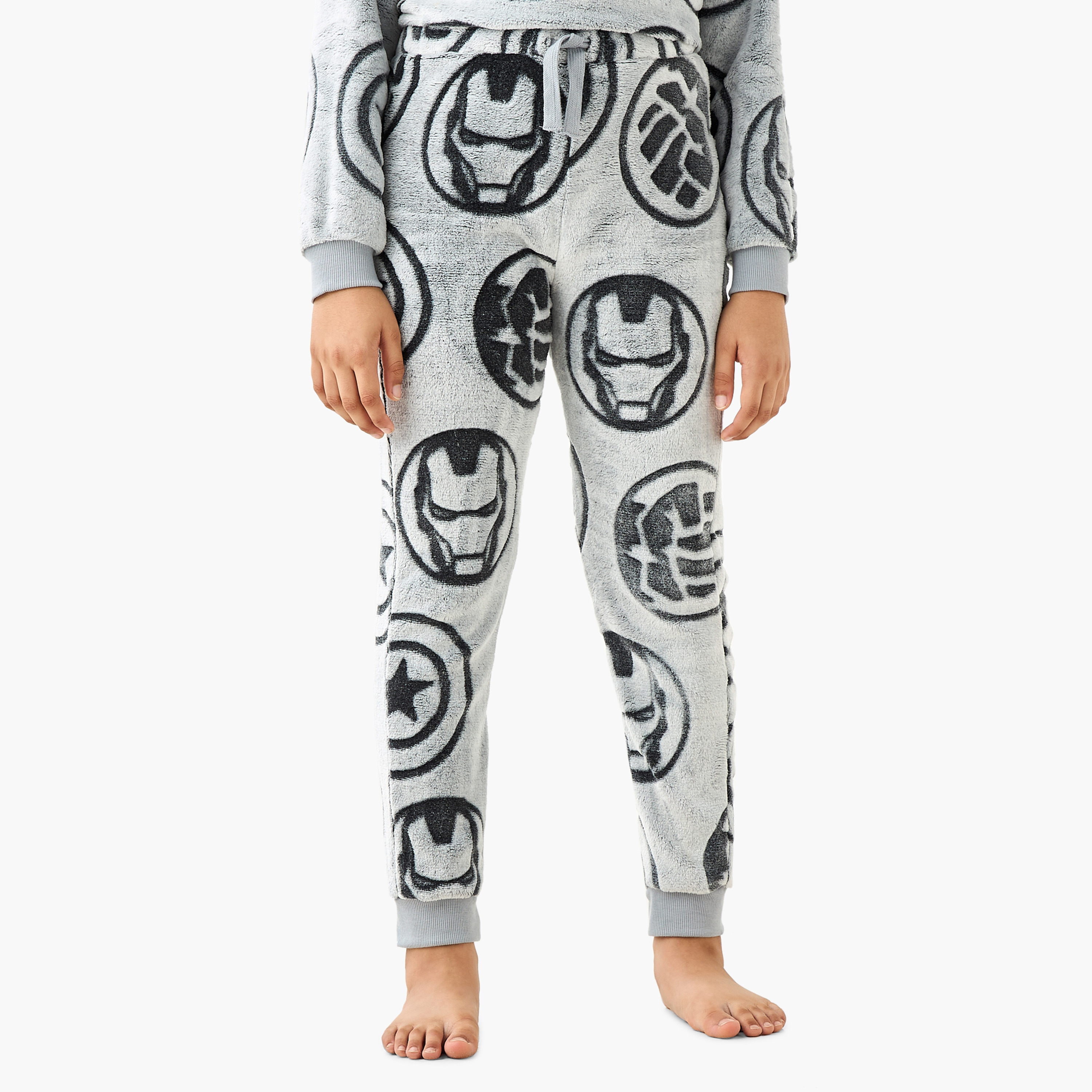 طقم بنطلون بيجاما وسويت شيرت بطبعات-boys-clothing-nightwear-image-3