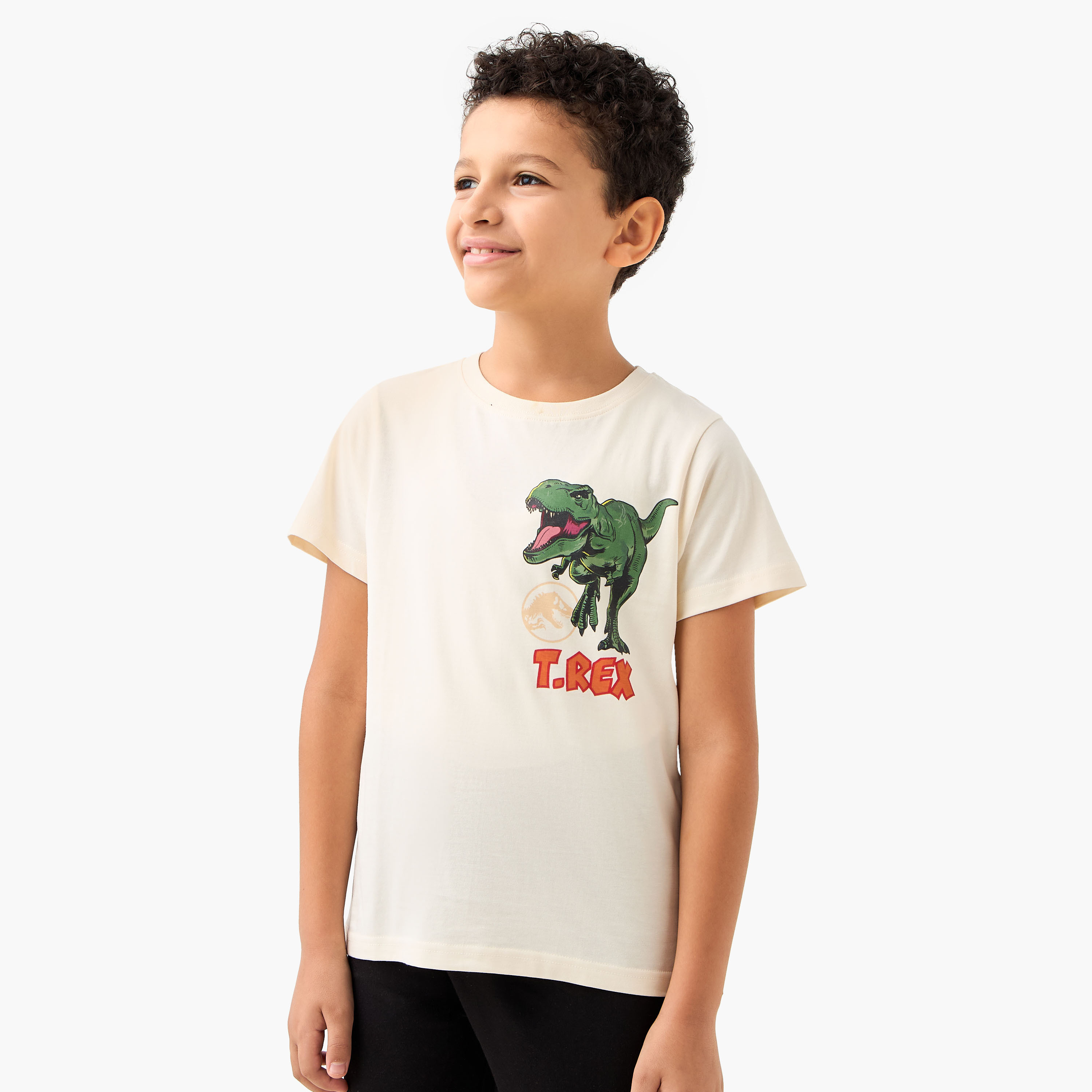 طقم بنطلون بيجاما وتيشيرت بطبعات ديناصور-boys-clothing-nightwear-image-6