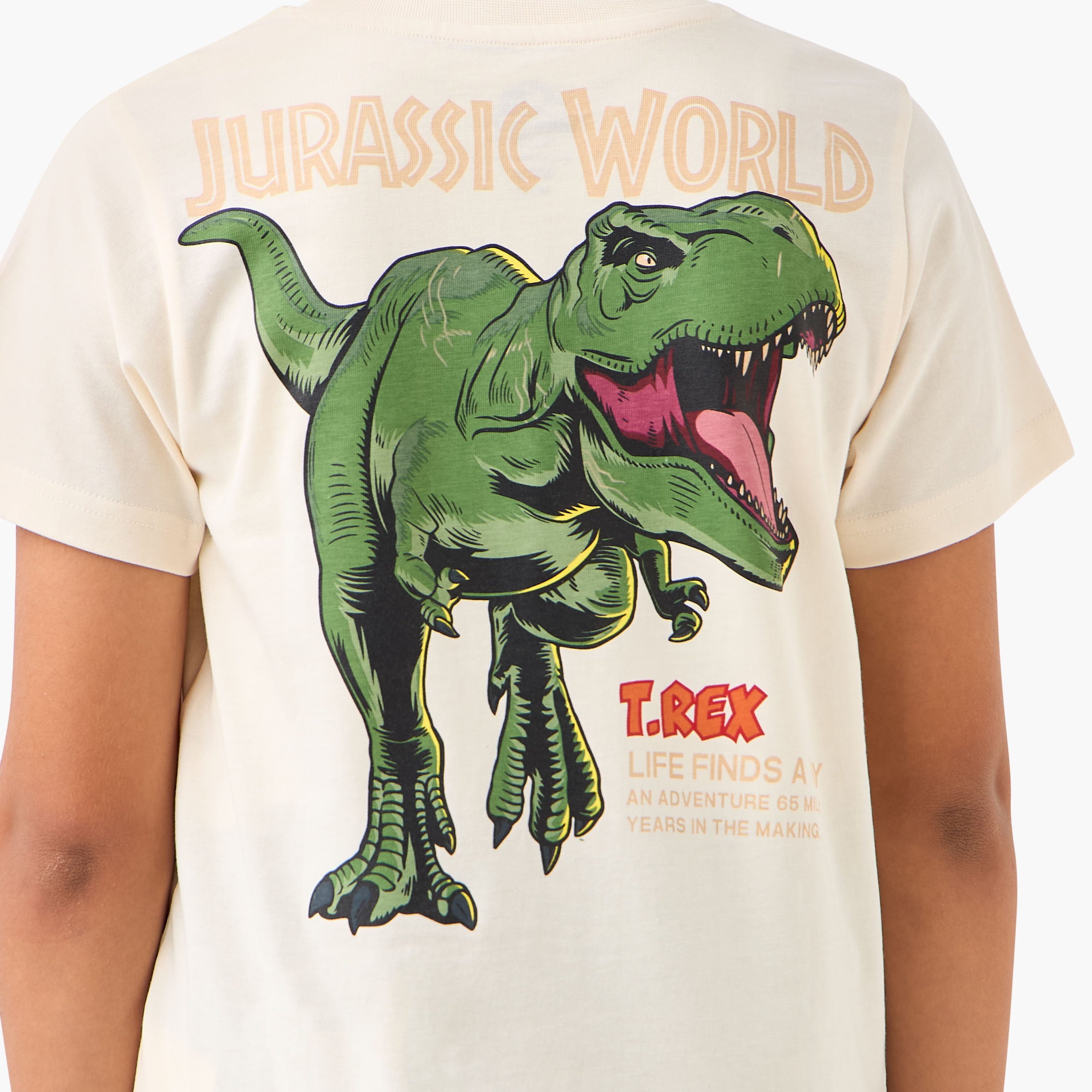 طقم بنطلون بيجاما وتيشيرت بطبعات ديناصور-boys-clothing-nightwear-image-1